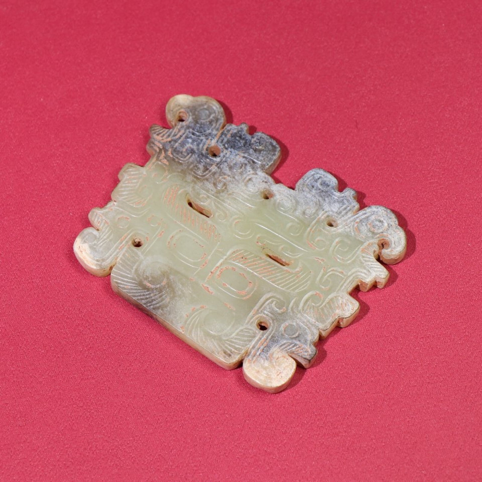 White Jade Phoenix Pattern Pendant - 3