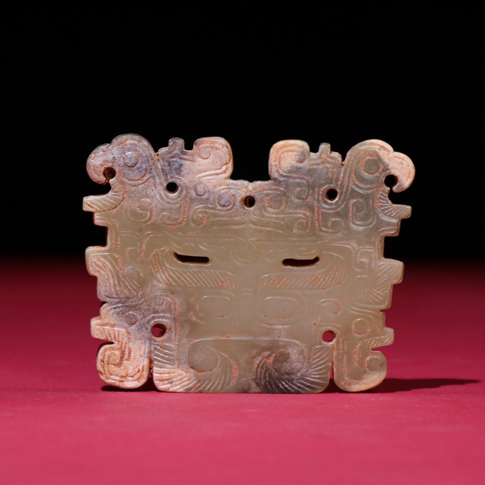 White Jade Phoenix Pattern Pendant - 8