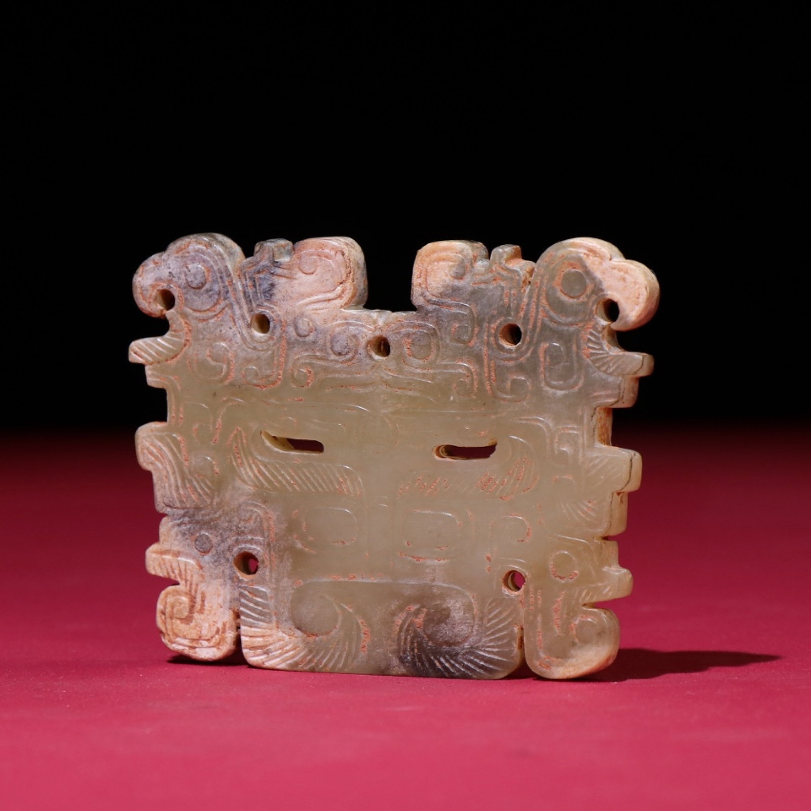 White Jade Phoenix Pattern Pendant - 9