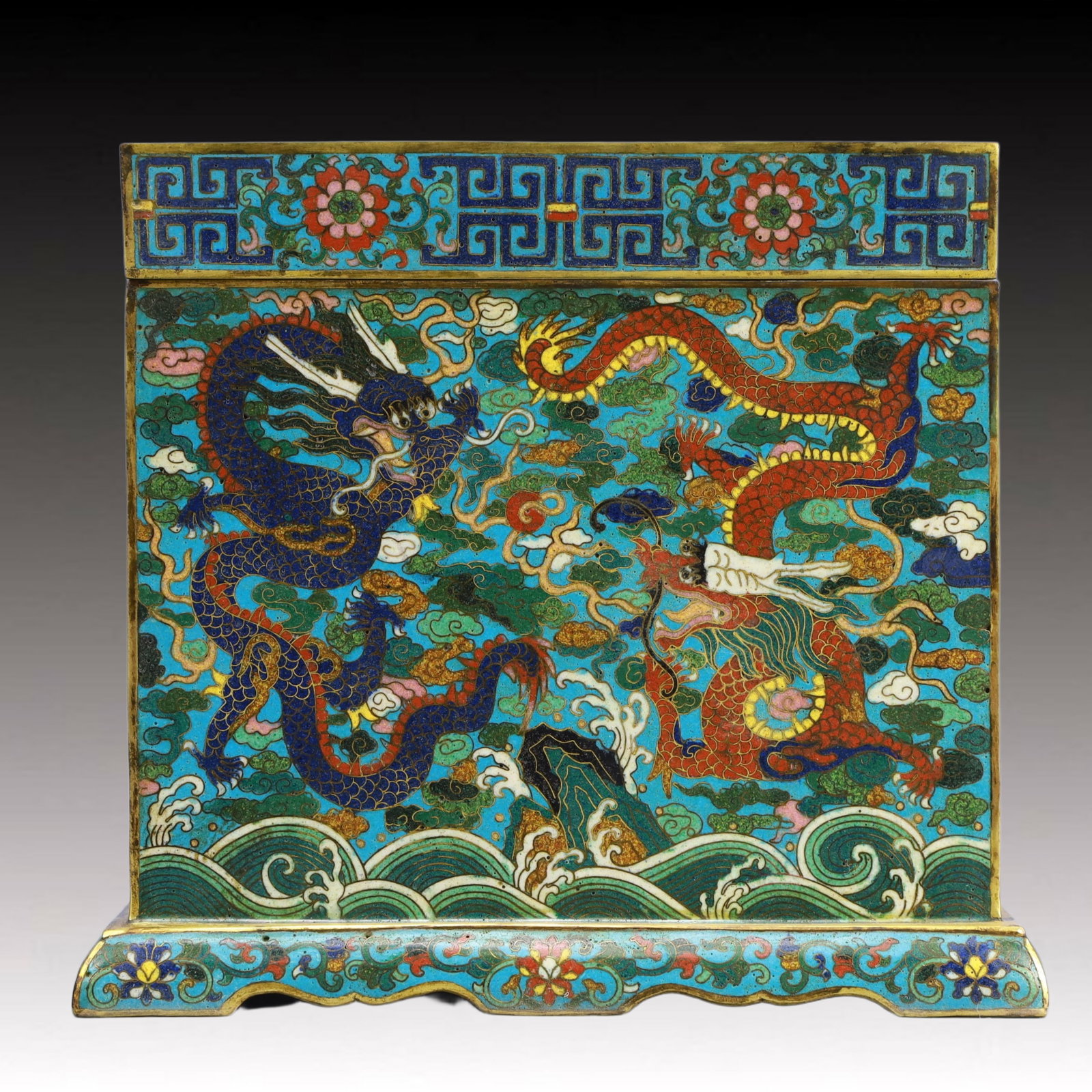 An Exquisite Cloisonne Dragon Pattern Box - 3