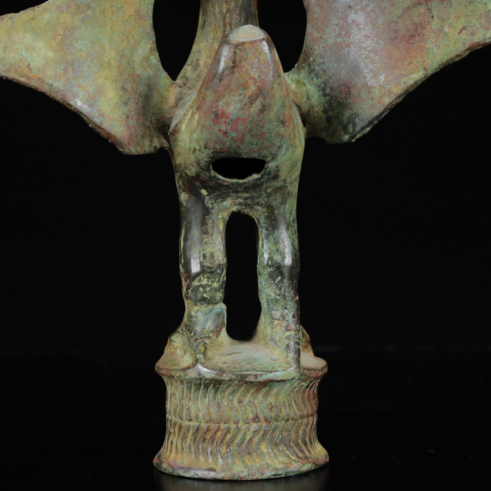 An Archaic Bronze Phoenix Candlestick - 10