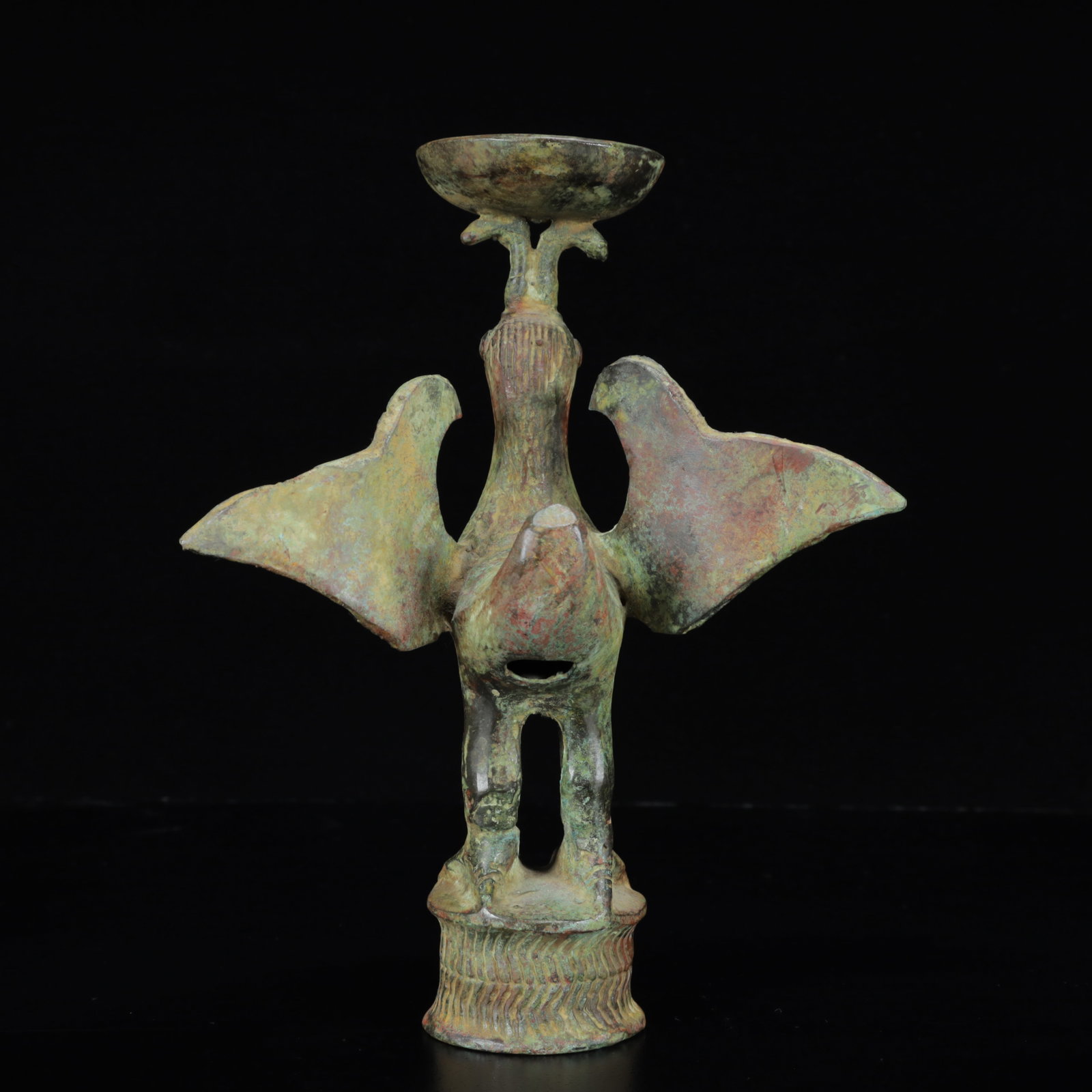 An Archaic Bronze Phoenix Candlestick - 8
