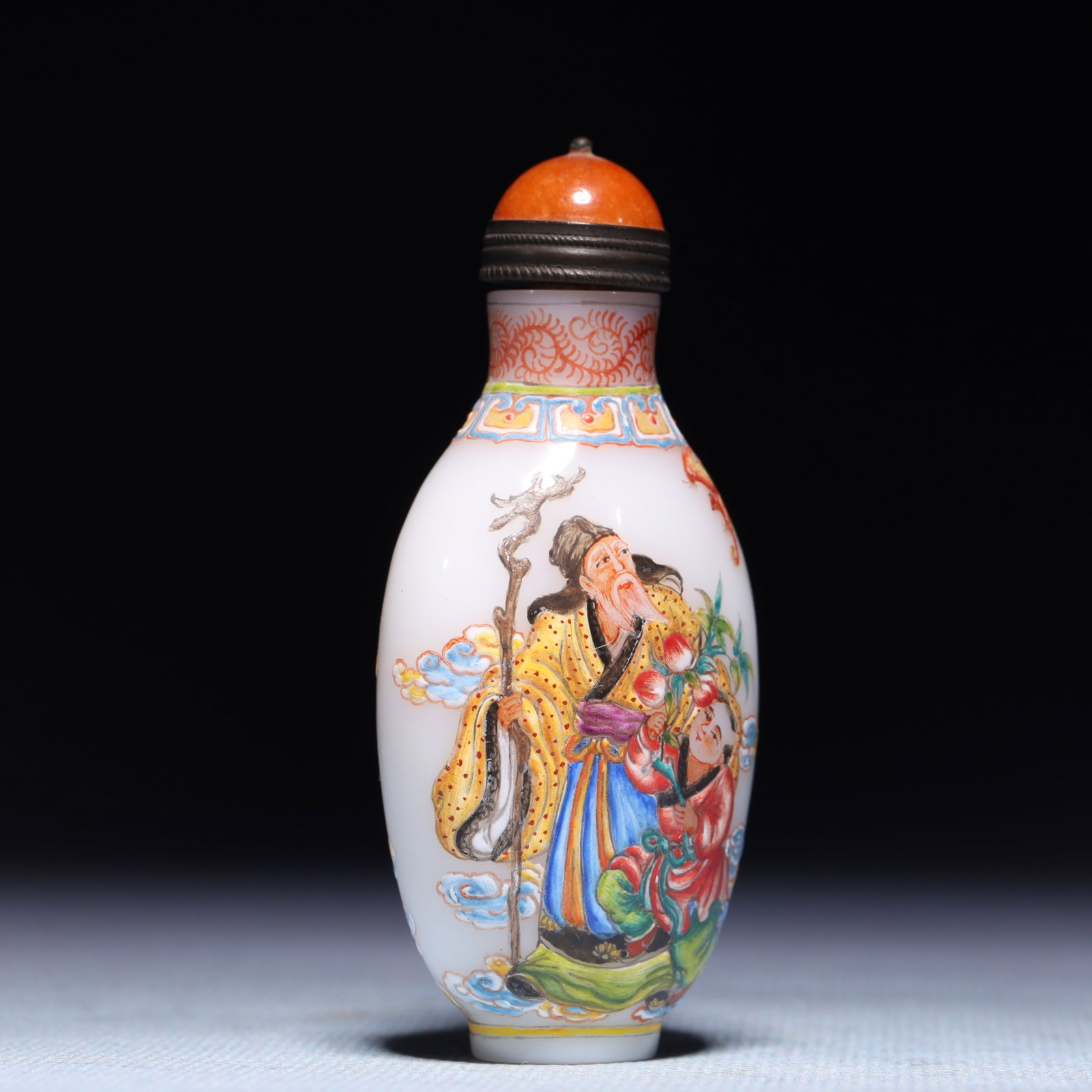 An Exquisite Glass Figure Pattern Snuff Bottle - 4