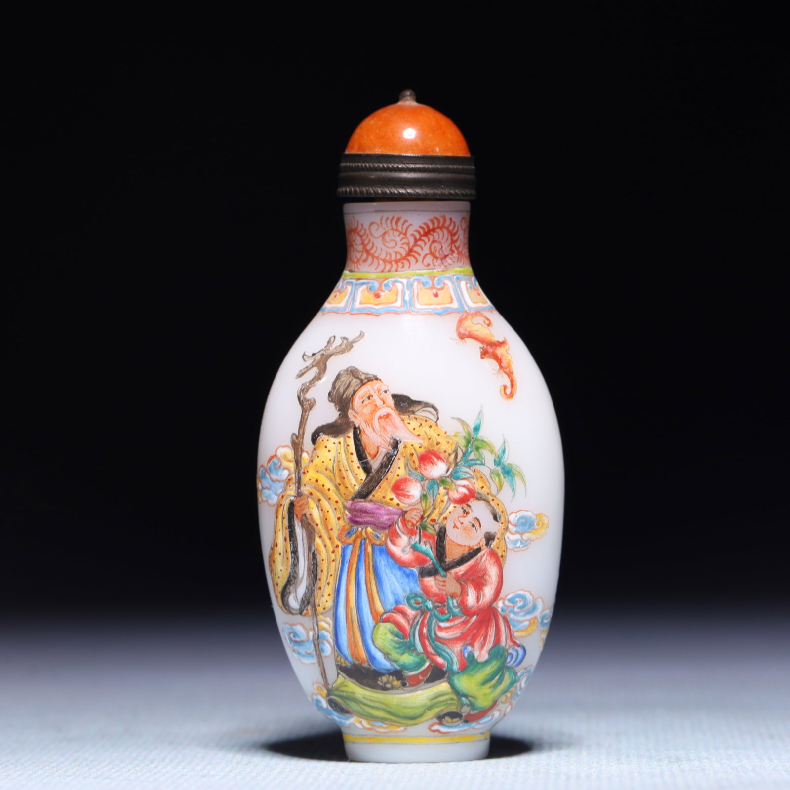 An Exquisite Glass Figure Pattern Snuff Bottle - 5