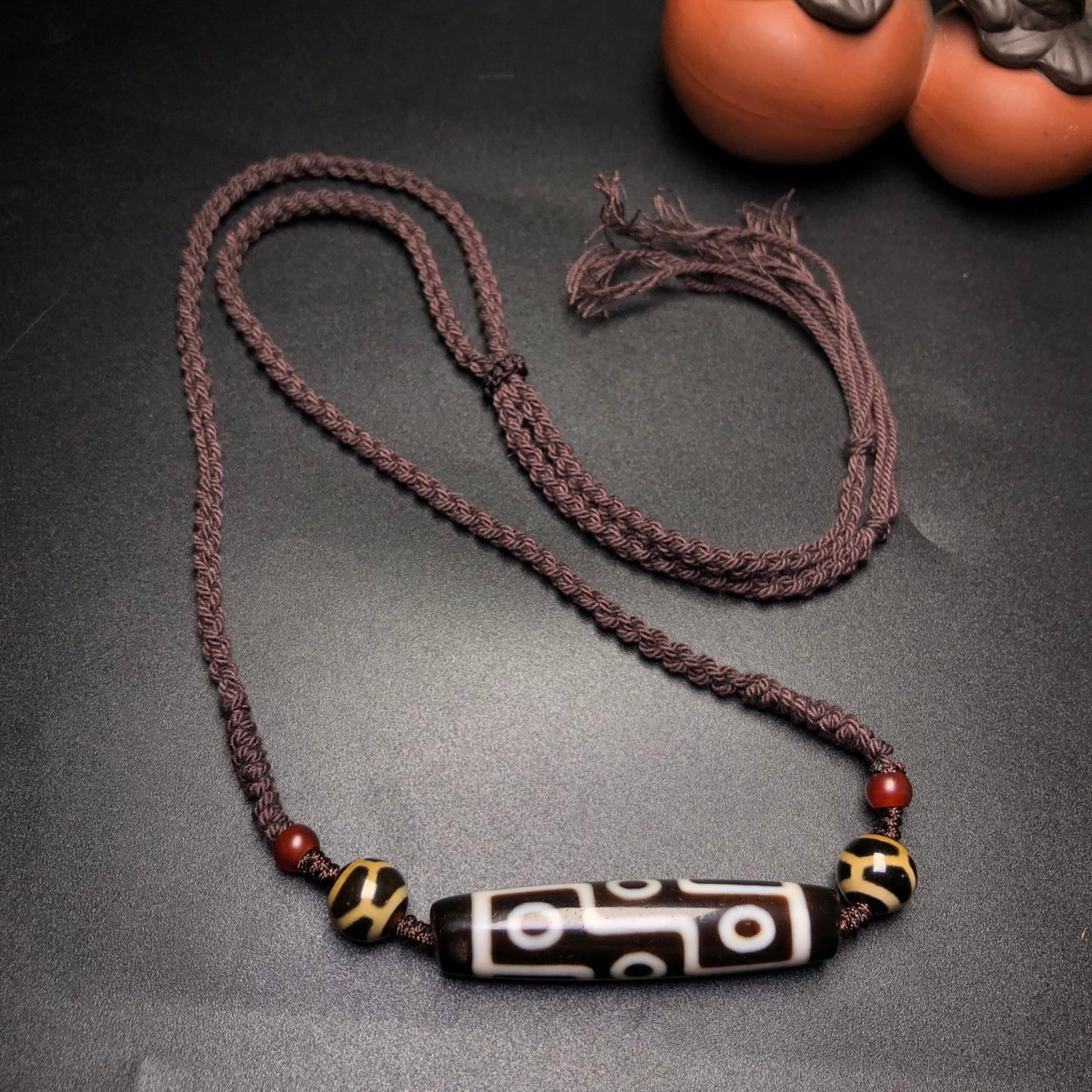 A Precious Dzi Bead Necklace - 5