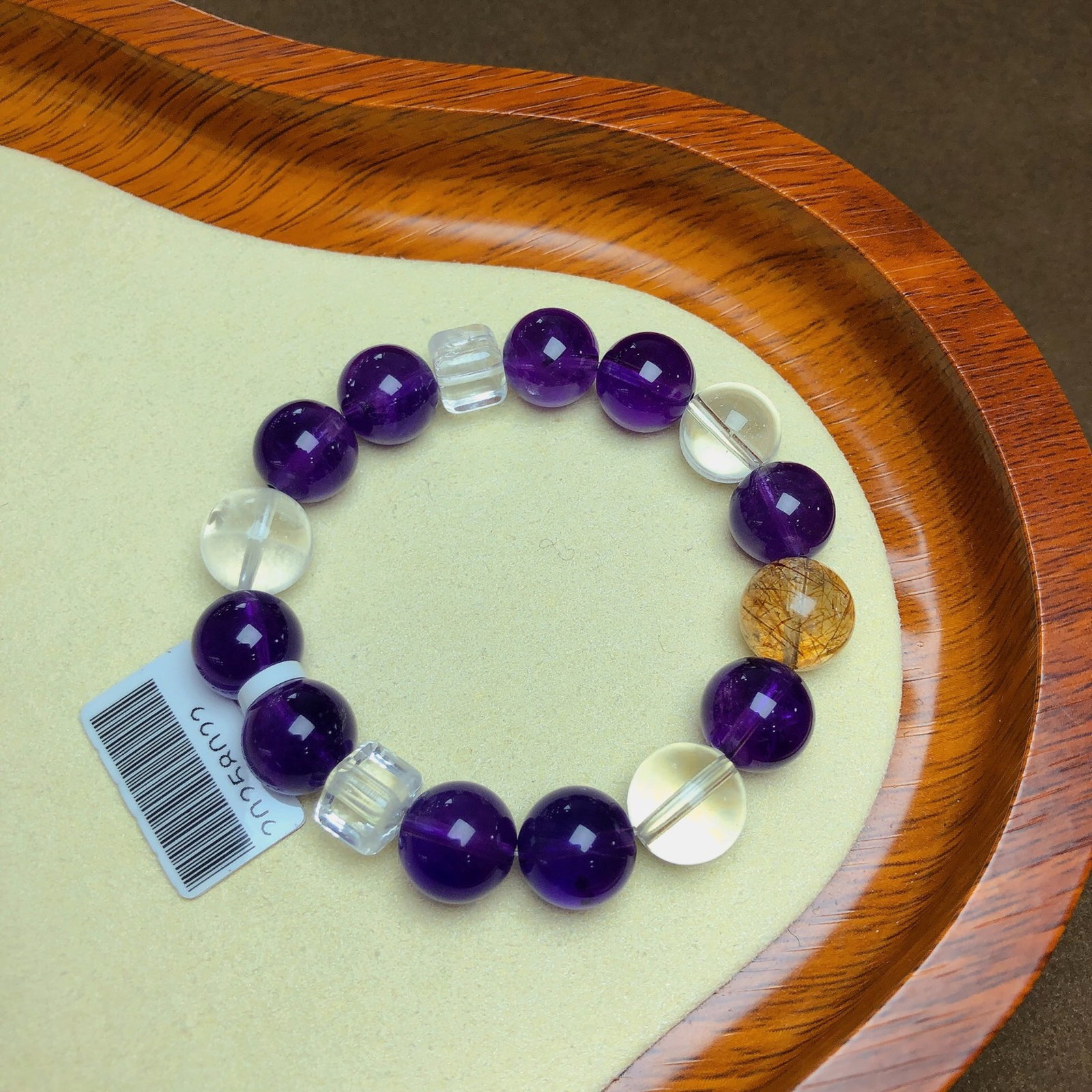 An Exquisite Crystal Bracelet: An Exquisite Crystal Bracelet,Size:0.5in,Weight:34.9g 水晶手串