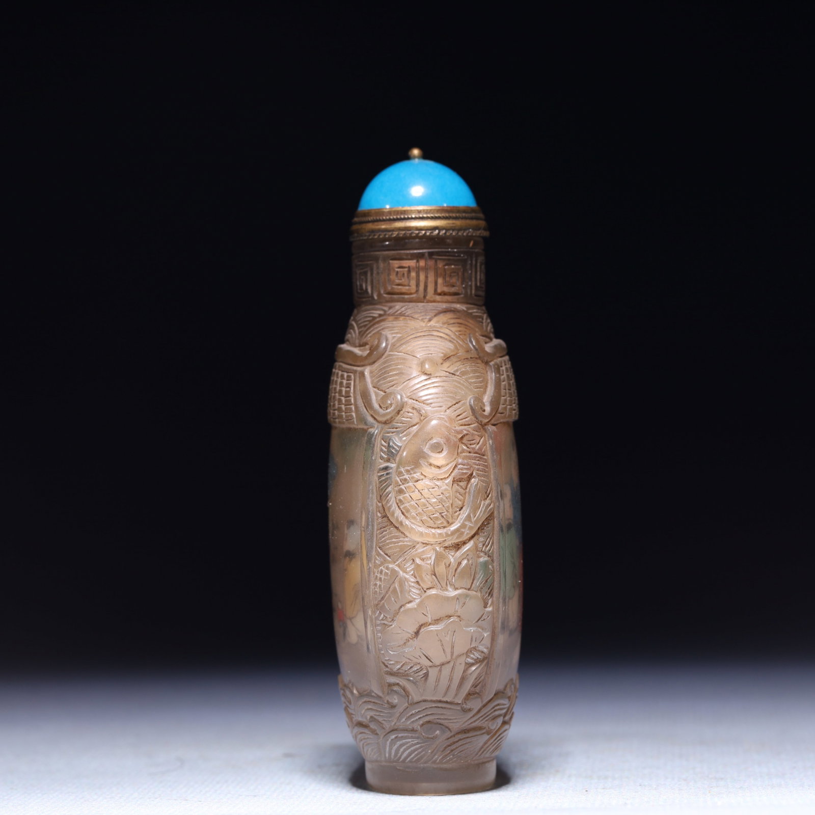 An Exquisite Glass Figure Pattern Snuff Bottle - 3