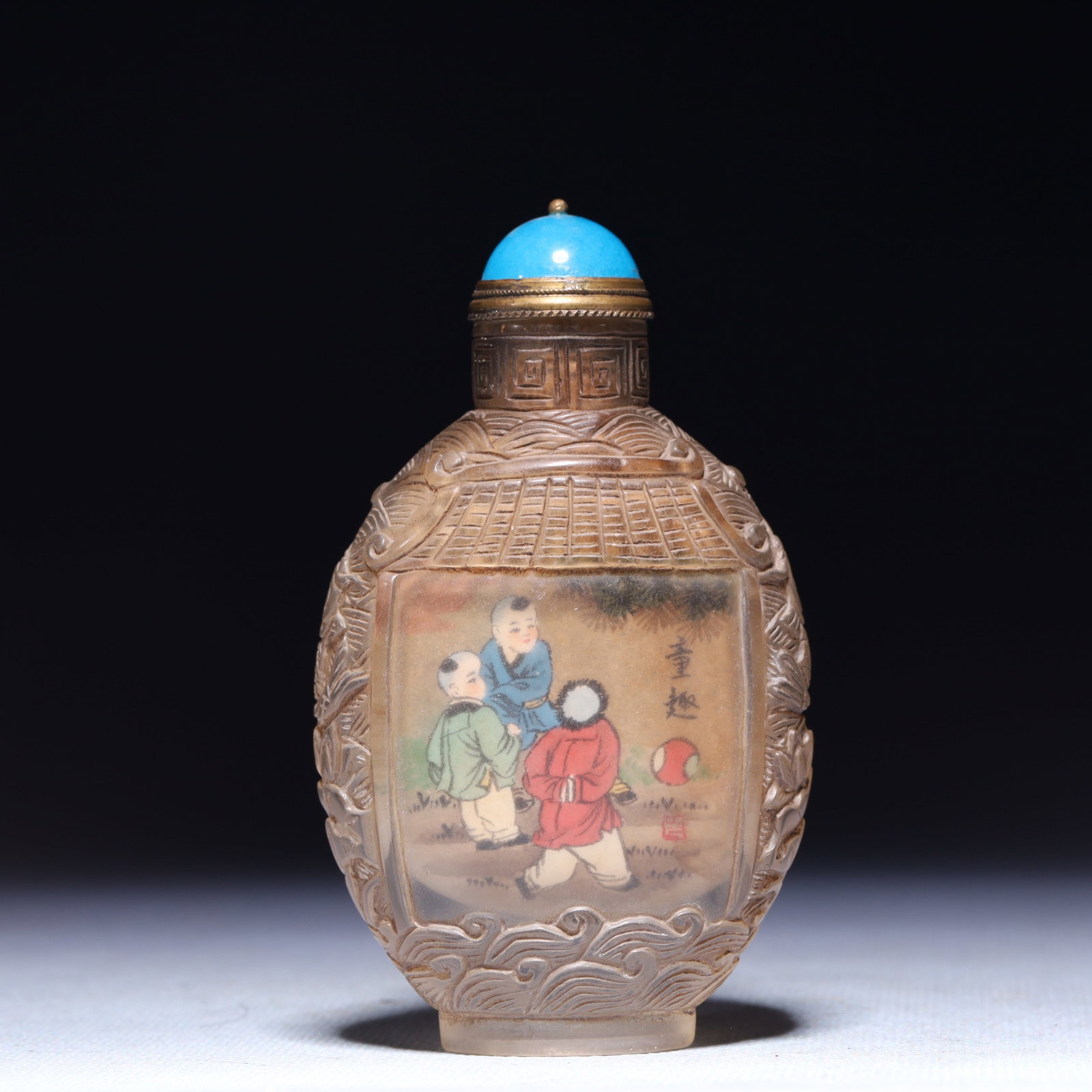 An Exquisite Glass Figure Pattern Snuff Bottle - 5