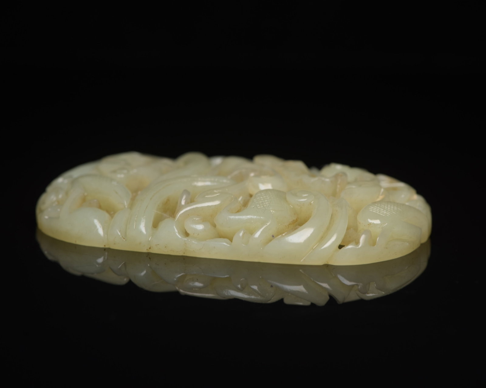An Exquisite White Jade Crane Pattern Pendant - 3