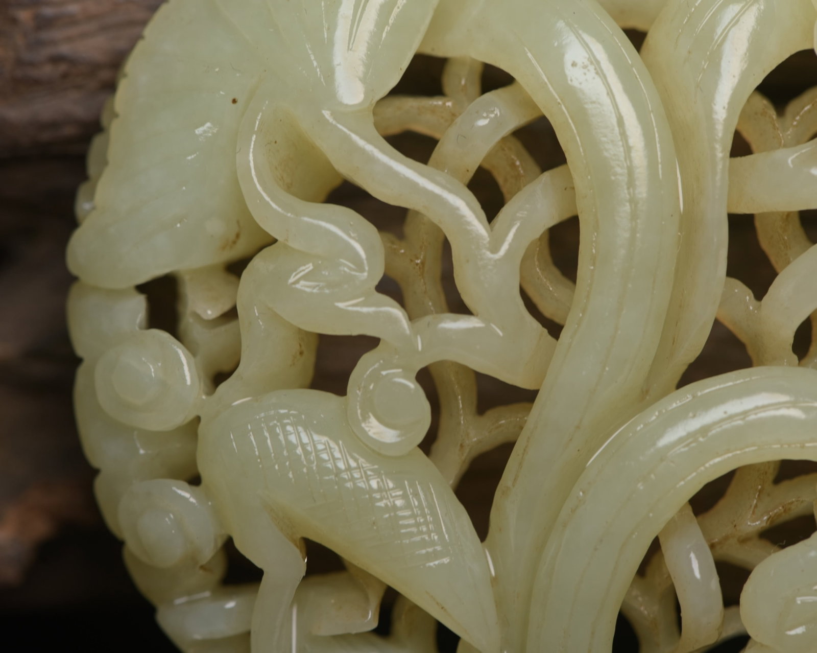 An Exquisite White Jade Crane Pattern Pendant - 5