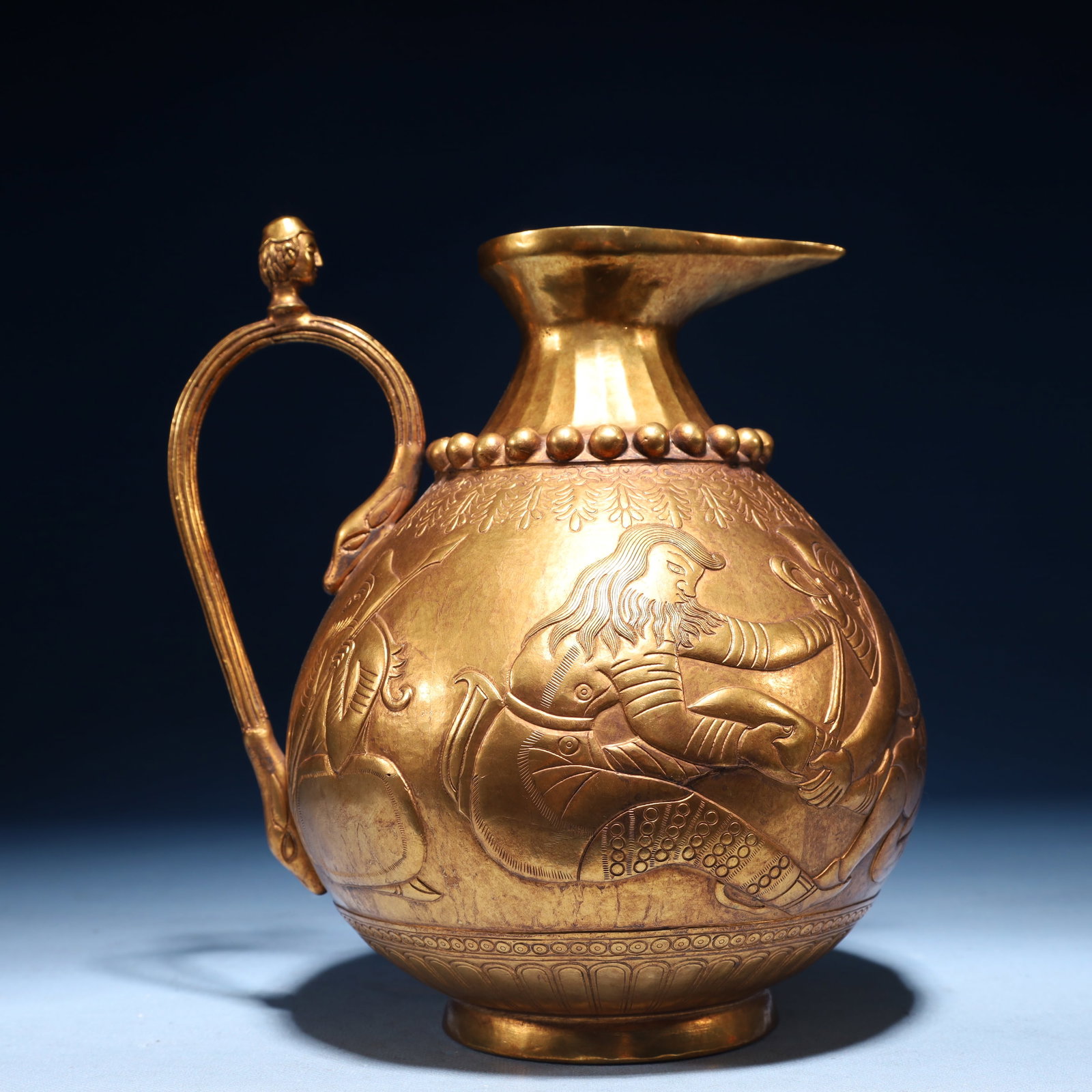 An Exquisite Gilt Bronze Character and Story Pattern Teapot (1 of 10)