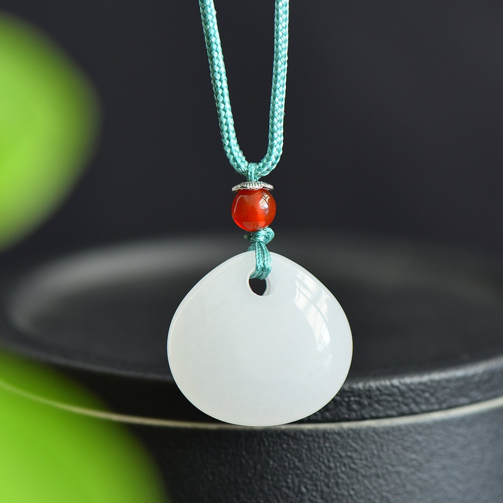 An Exquisite White Jade Pendant: An Exquisite White Jade Pendant,Size:0.9inx0.9in 白玉挂件