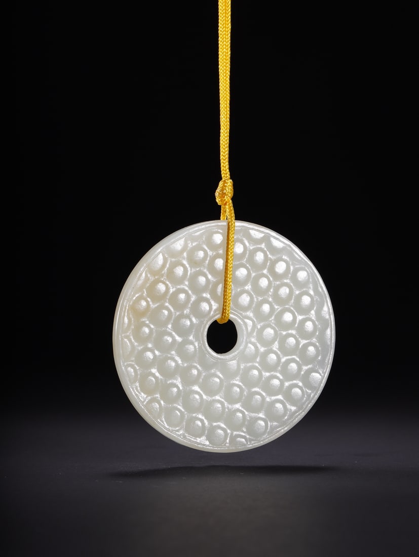 An Exquisite White Jade Dragon Pattern Pendant - 3