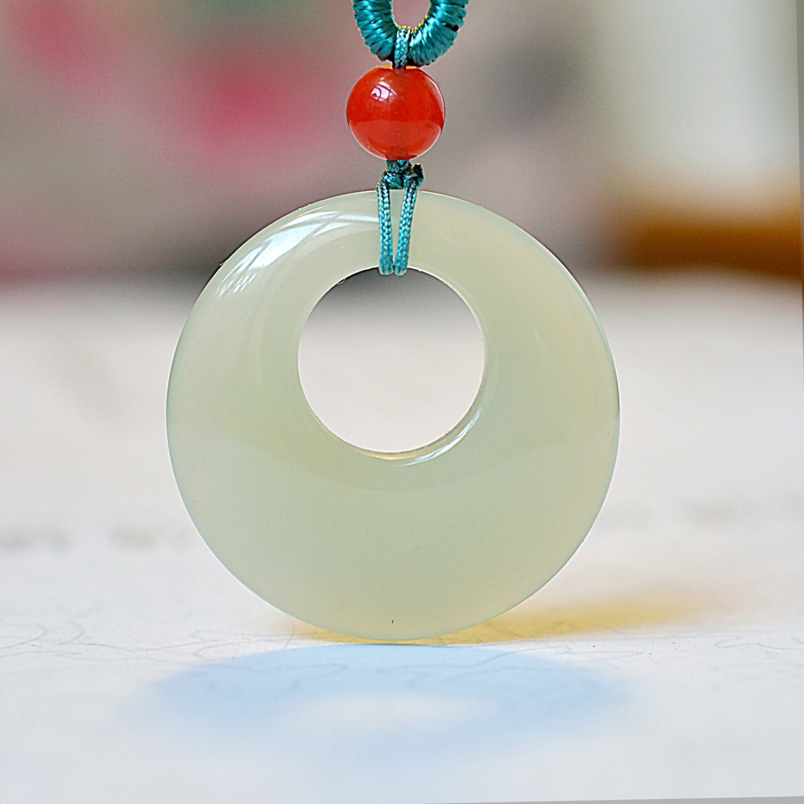 An Exquisite White Jade Pendant: An Exquisite White Jade Pendant,Size:1inx1in 白玉挂件