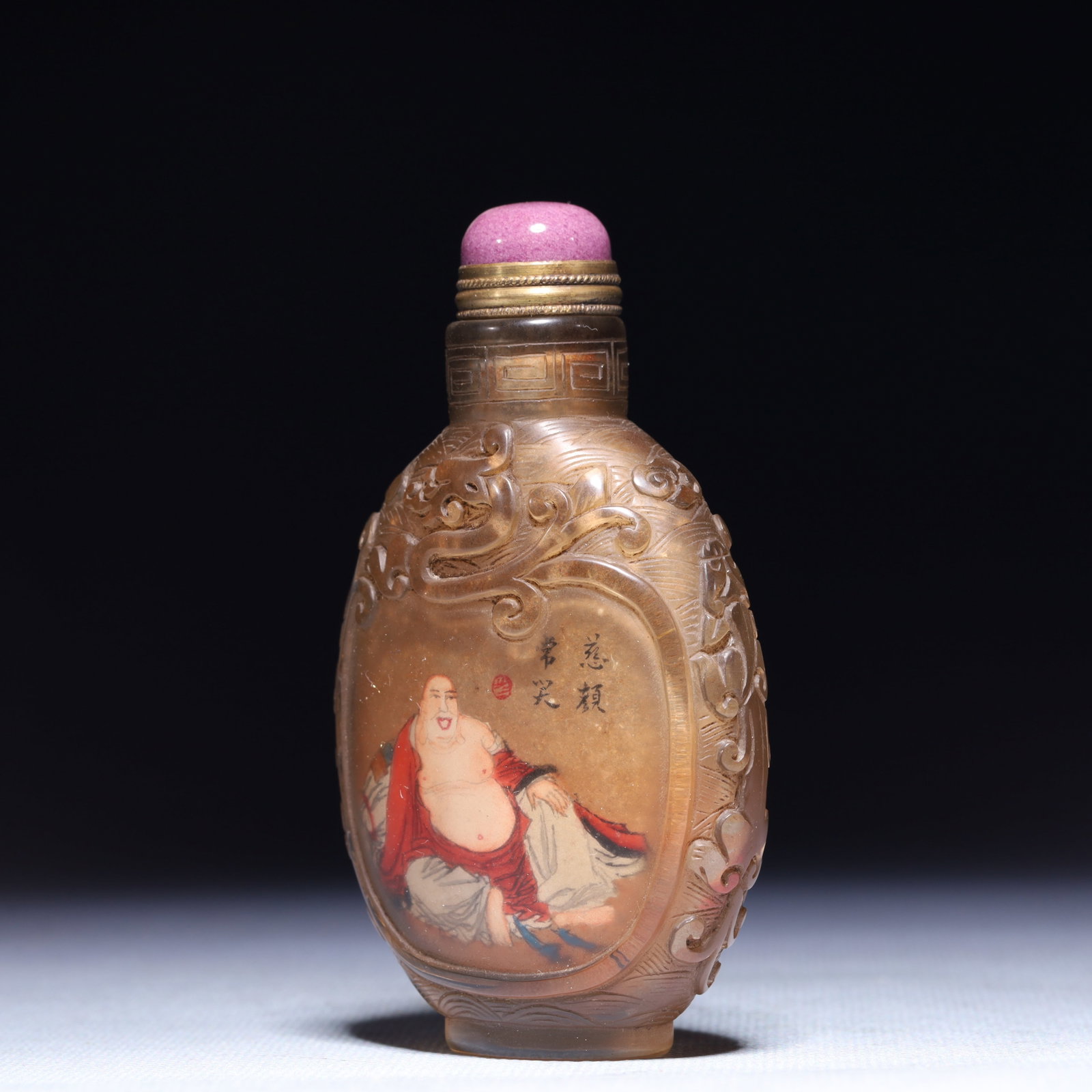 An Exquisite Glass Figure Pattern Snuff Bottle - 2