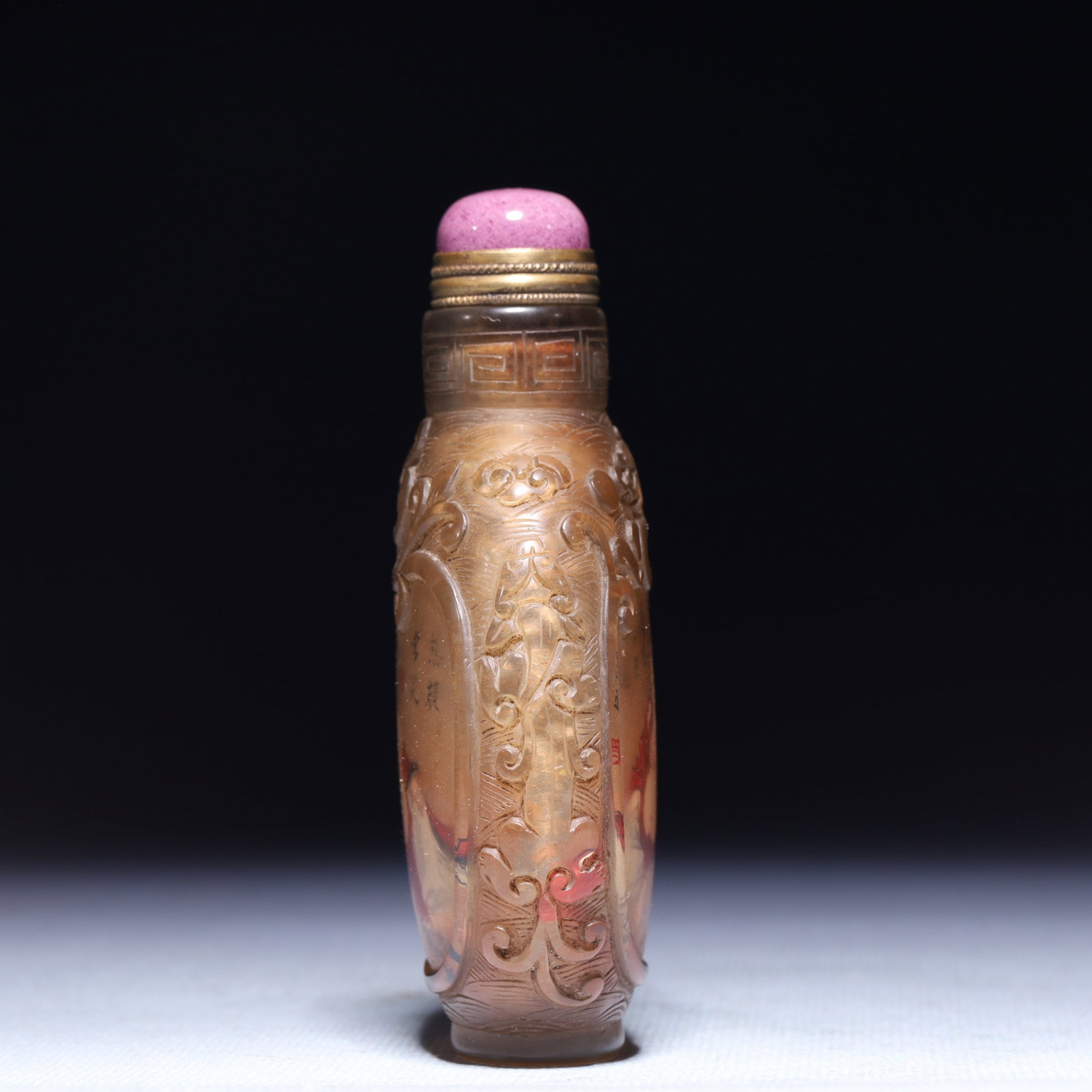 An Exquisite Glass Figure Pattern Snuff Bottle - 3