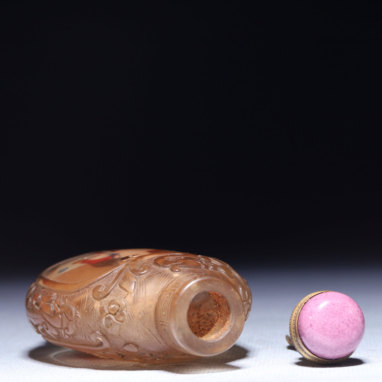An Exquisite Glass Figure Pattern Snuff Bottle - 7