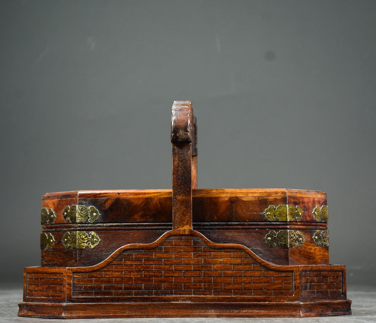 A Rare Huanghuali wood Carve Dragon Pattern Box: A Rare Huanghuali wood Carve Dragon Pattern Box,Qing Dynasty,China,Size:8.7inx13.6inx7.5in 黄花梨木雕刻龙纹箱,中国清代