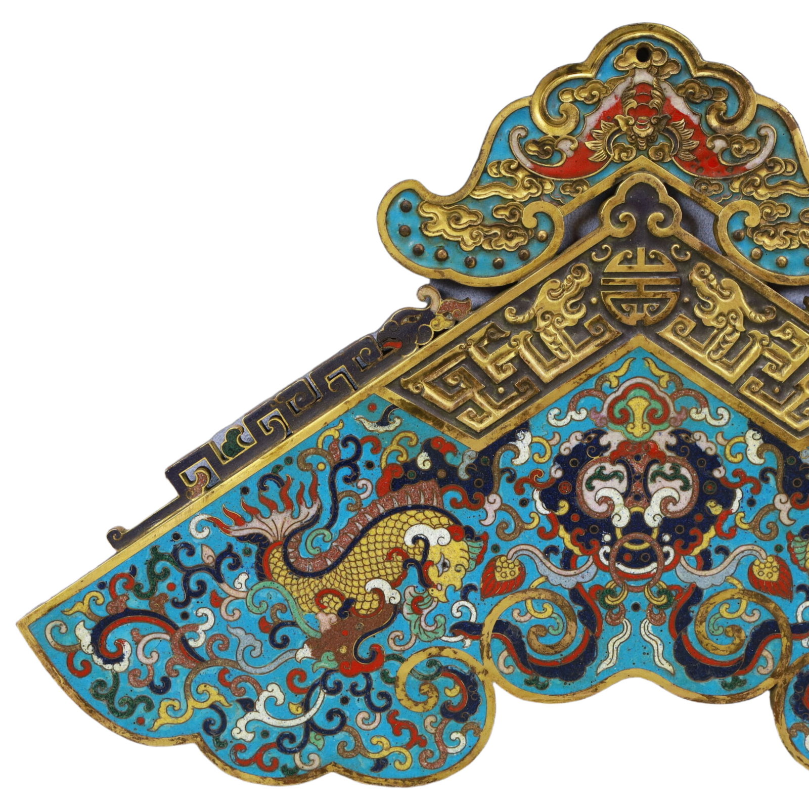 A Rare Cloisonne Dragon Pattern Pendant - 2