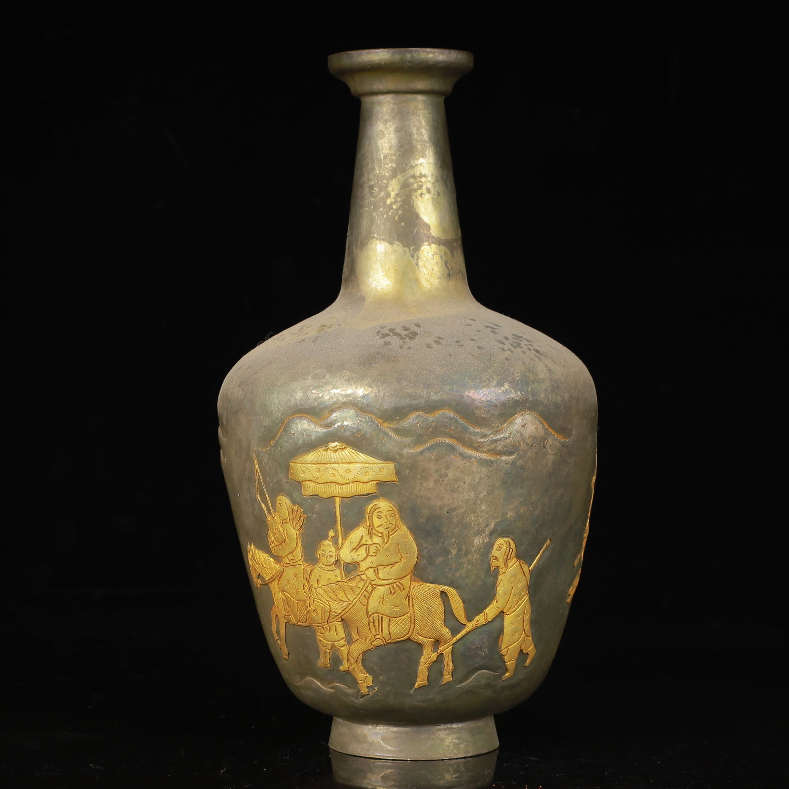 An Exquisite Gilt Silver Figure Pattern Vase - 10