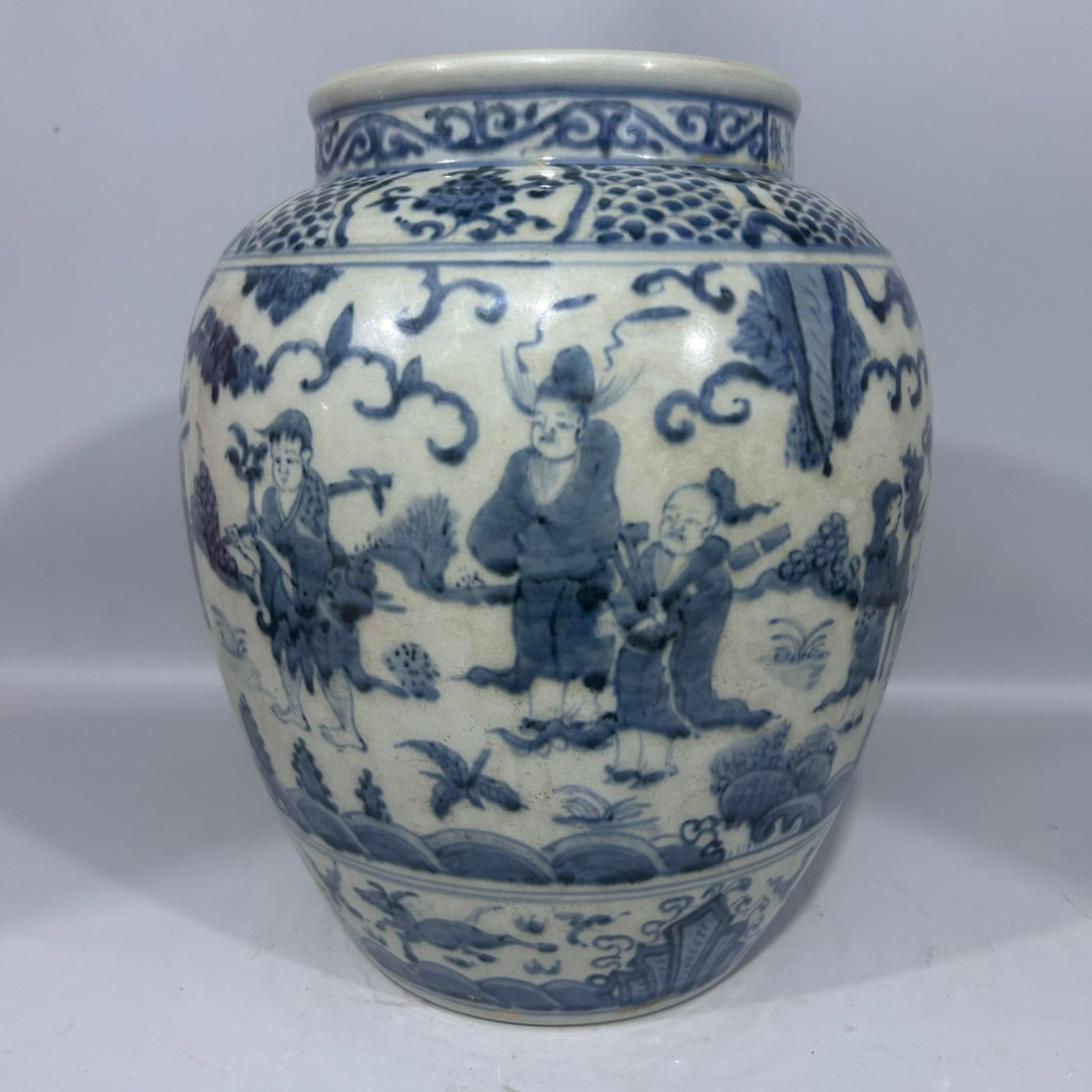 An Exquisite Blue and White Figure Pattern Jar (1 of 7)