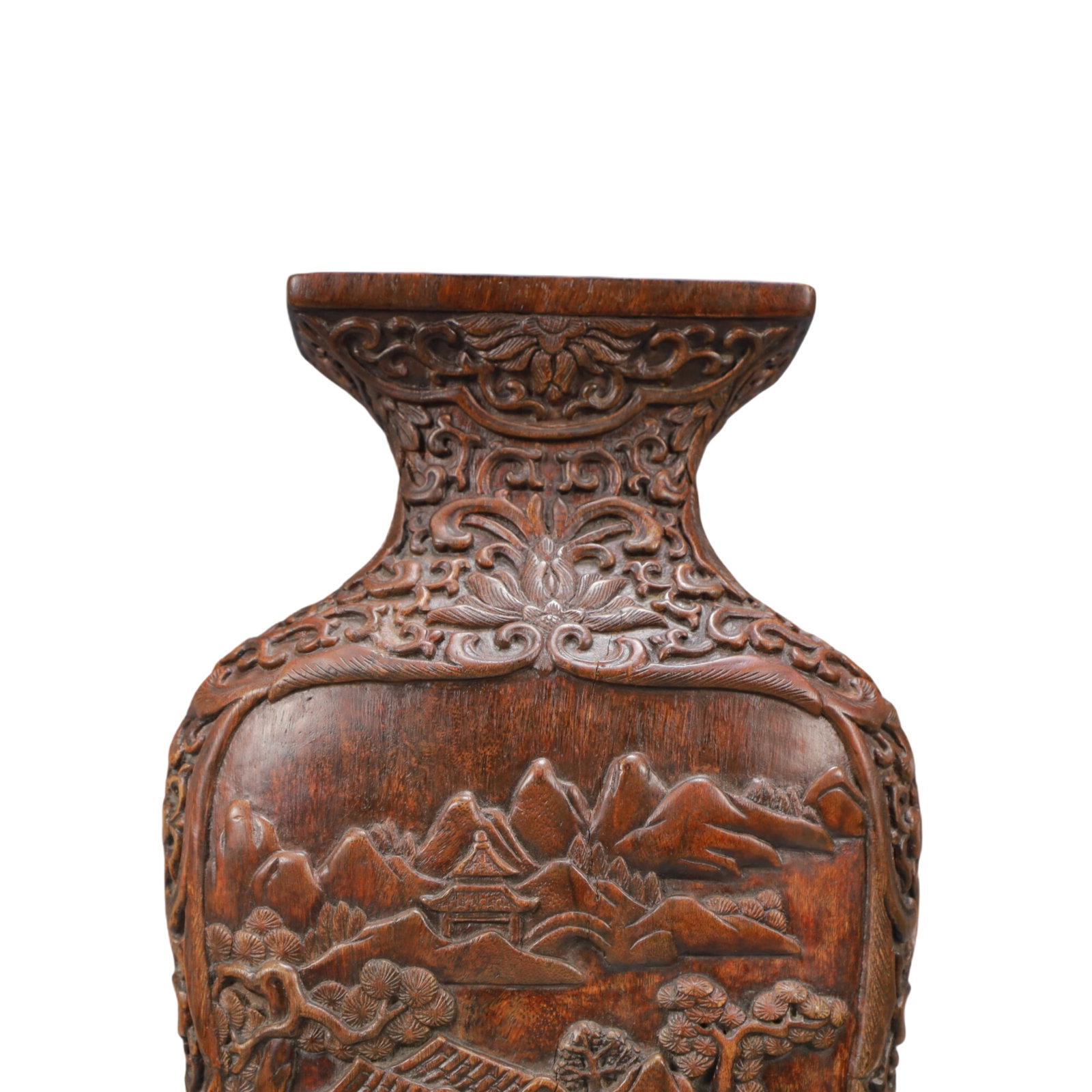 A Rare Eaglewood Landscape Pattern Vase - 2
