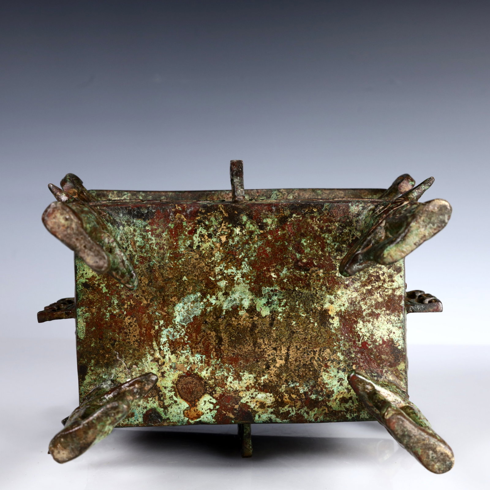 A Rare Bronze Elephant Pattern Ding - 14