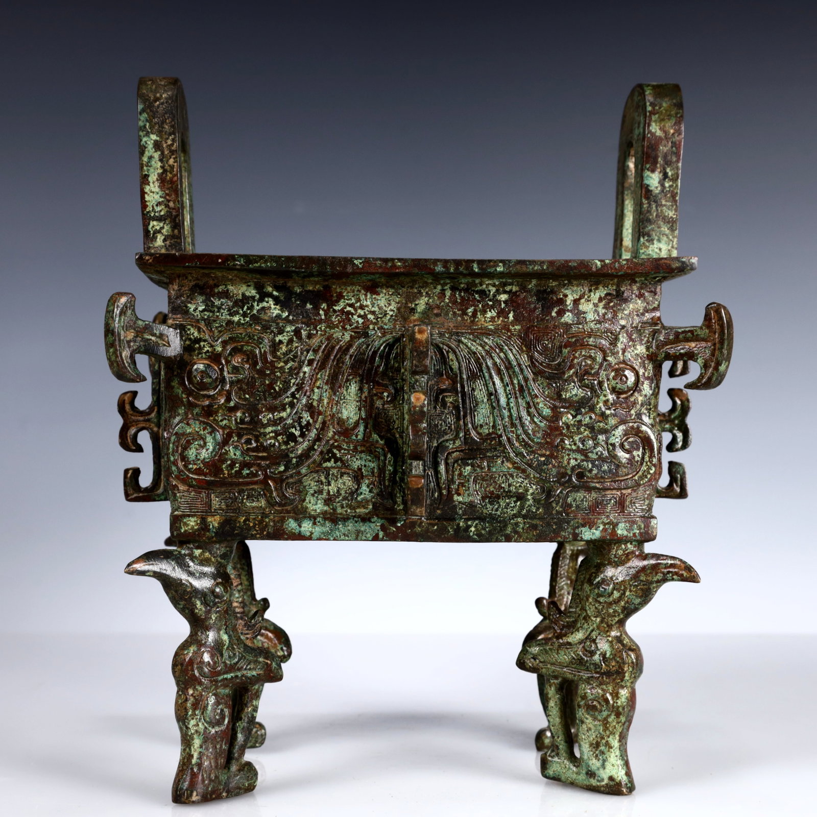 A Rare Bronze Elephant Pattern Ding (1 of 14)