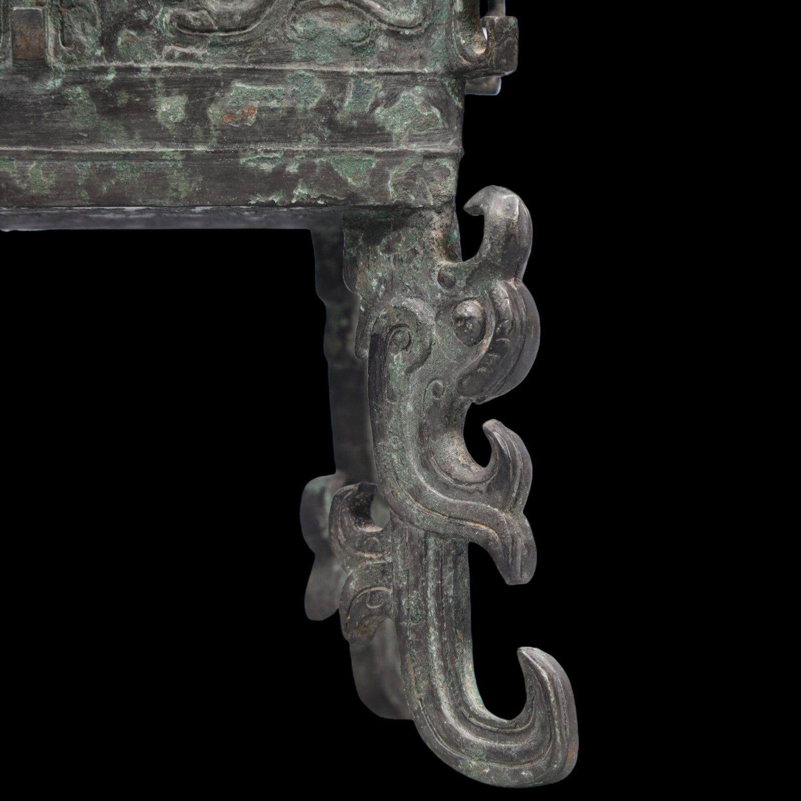 A Precious Bronze Phoenix Pattern Double-Ears Censer - 4