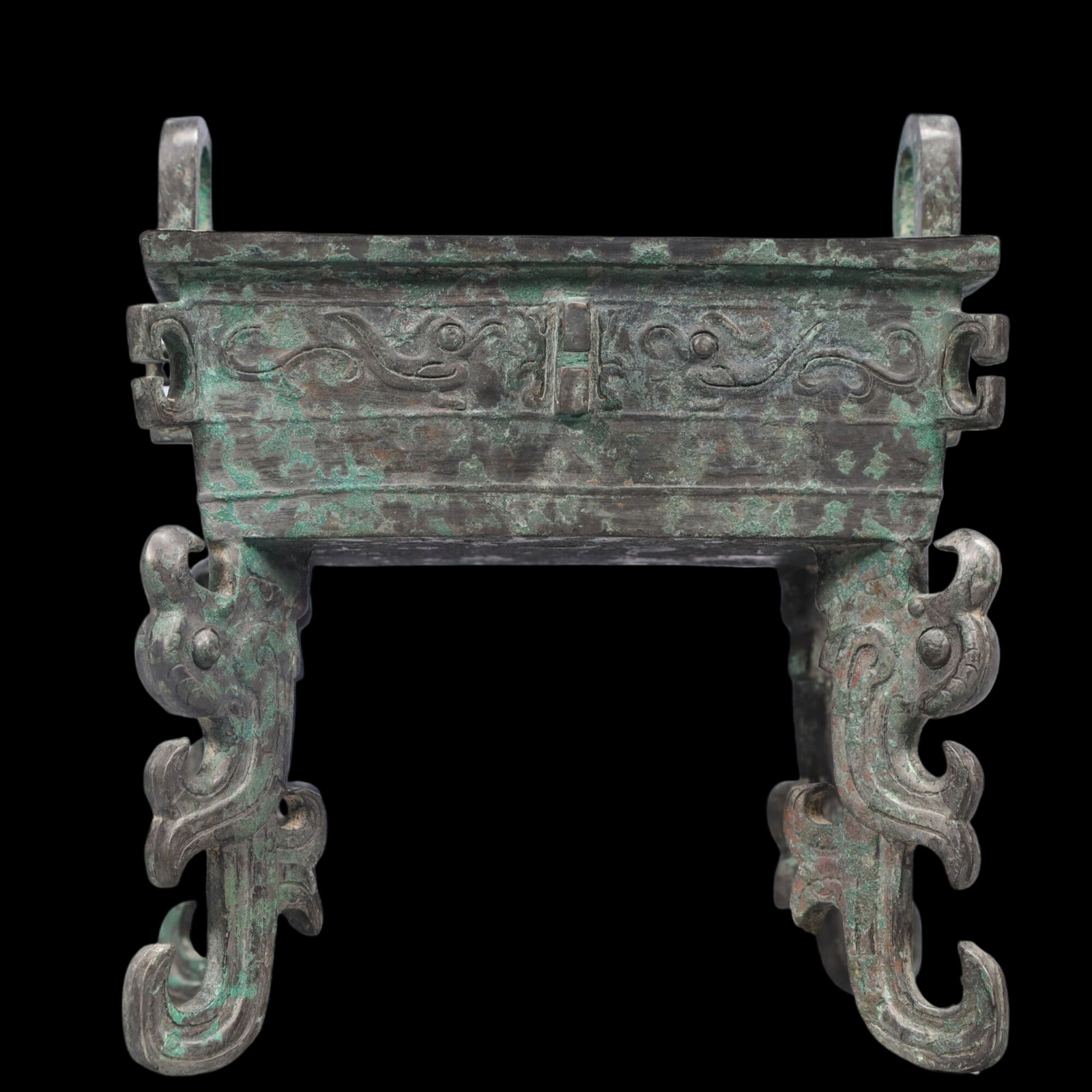A Precious Bronze Phoenix Pattern Double-Ears Censer - 7