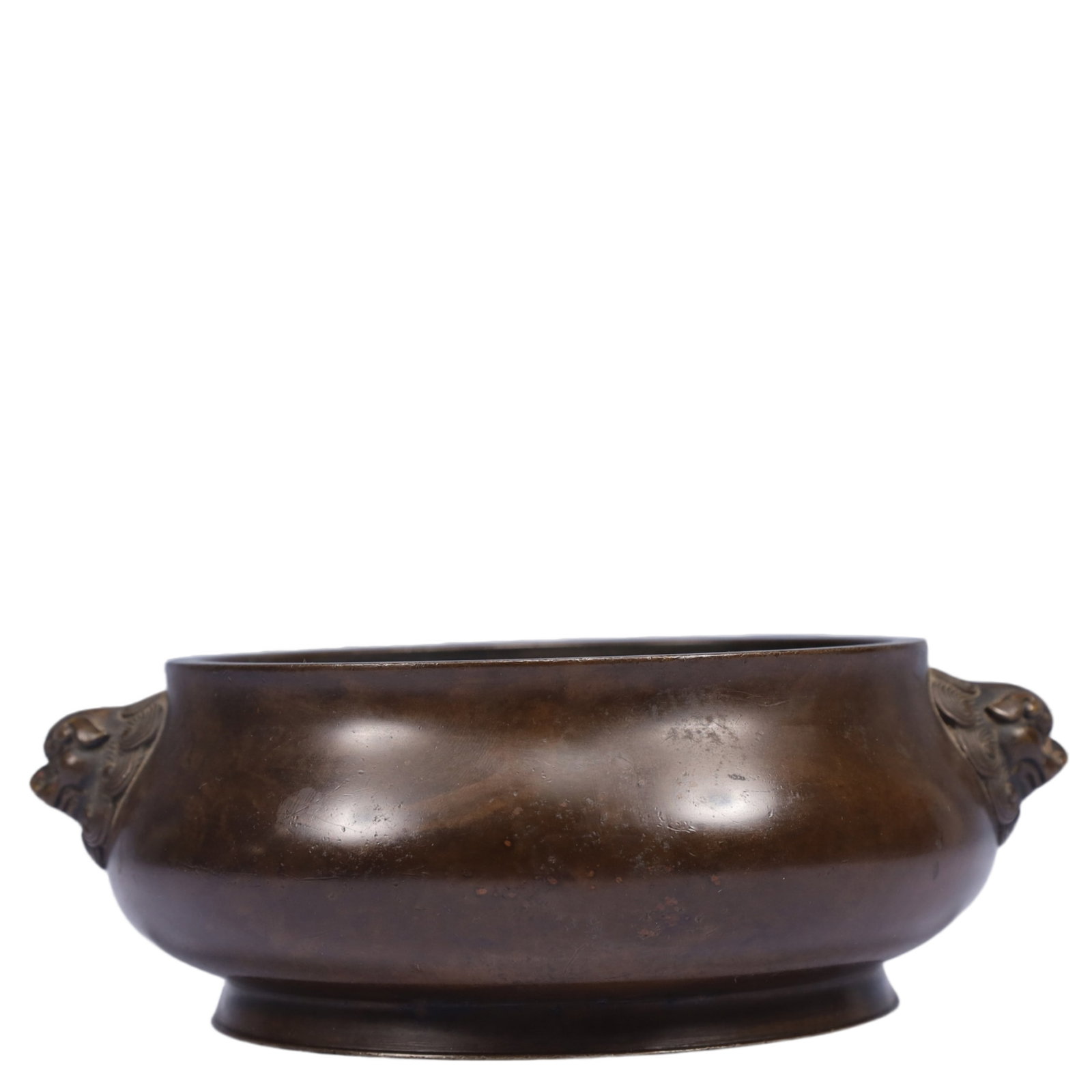 An Exquisite Bronze Lion-Ears Censer,Ming Dynasty, China,Xuande Six-character (1 of 8)