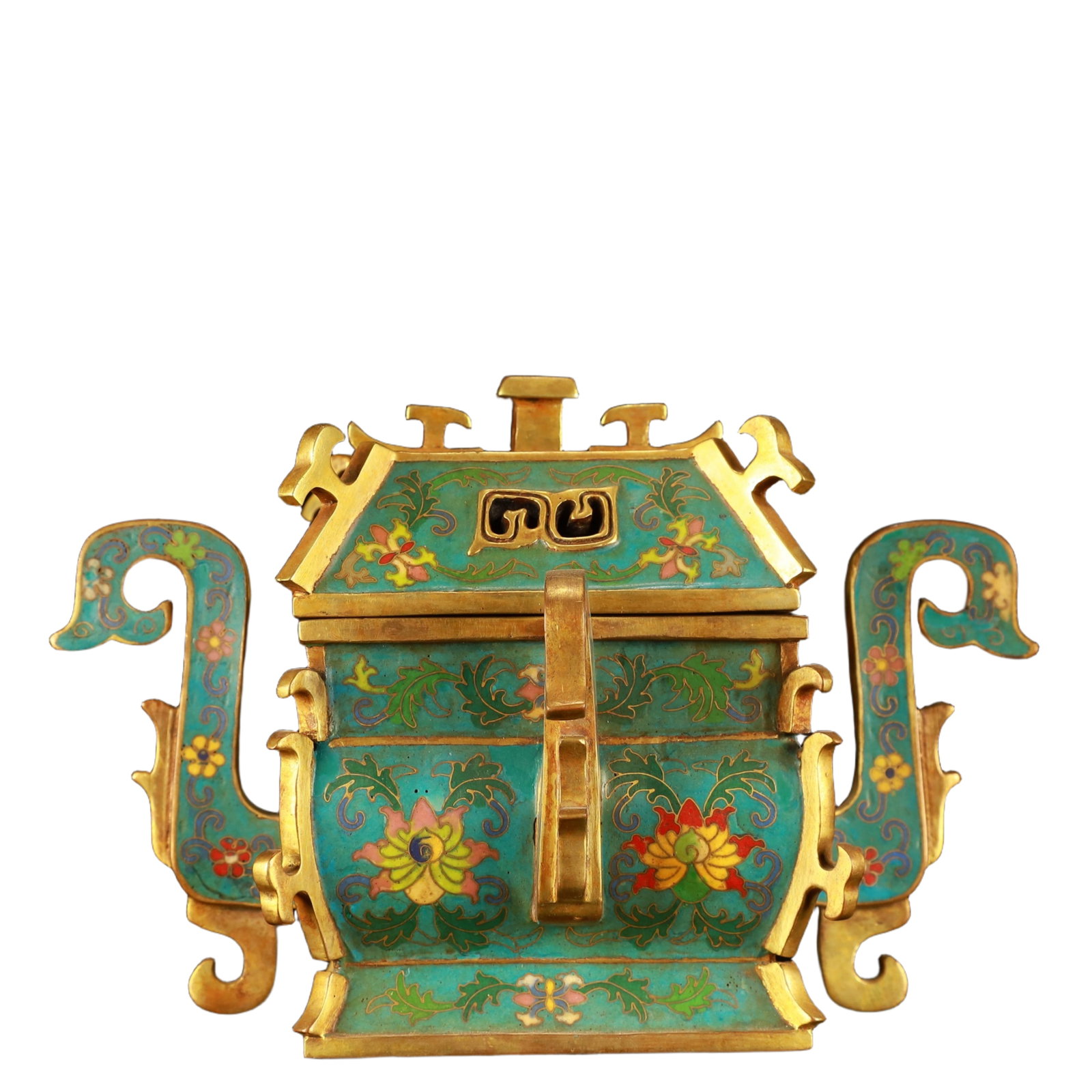 An Exquisite Cloisonne Flower Pattern Censer (1 of 9)