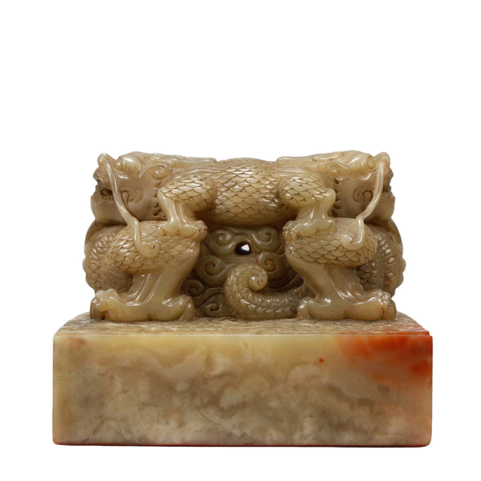 An Exquisite Shoushan Stone Dragon Pattern Seal - 4