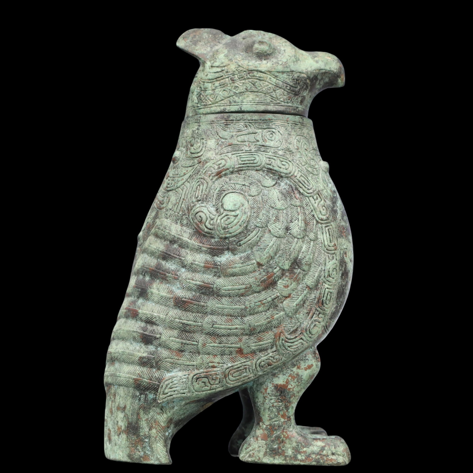 A Rare Bronze Auspicious Bird-Shaped Jar (1 of 12)
