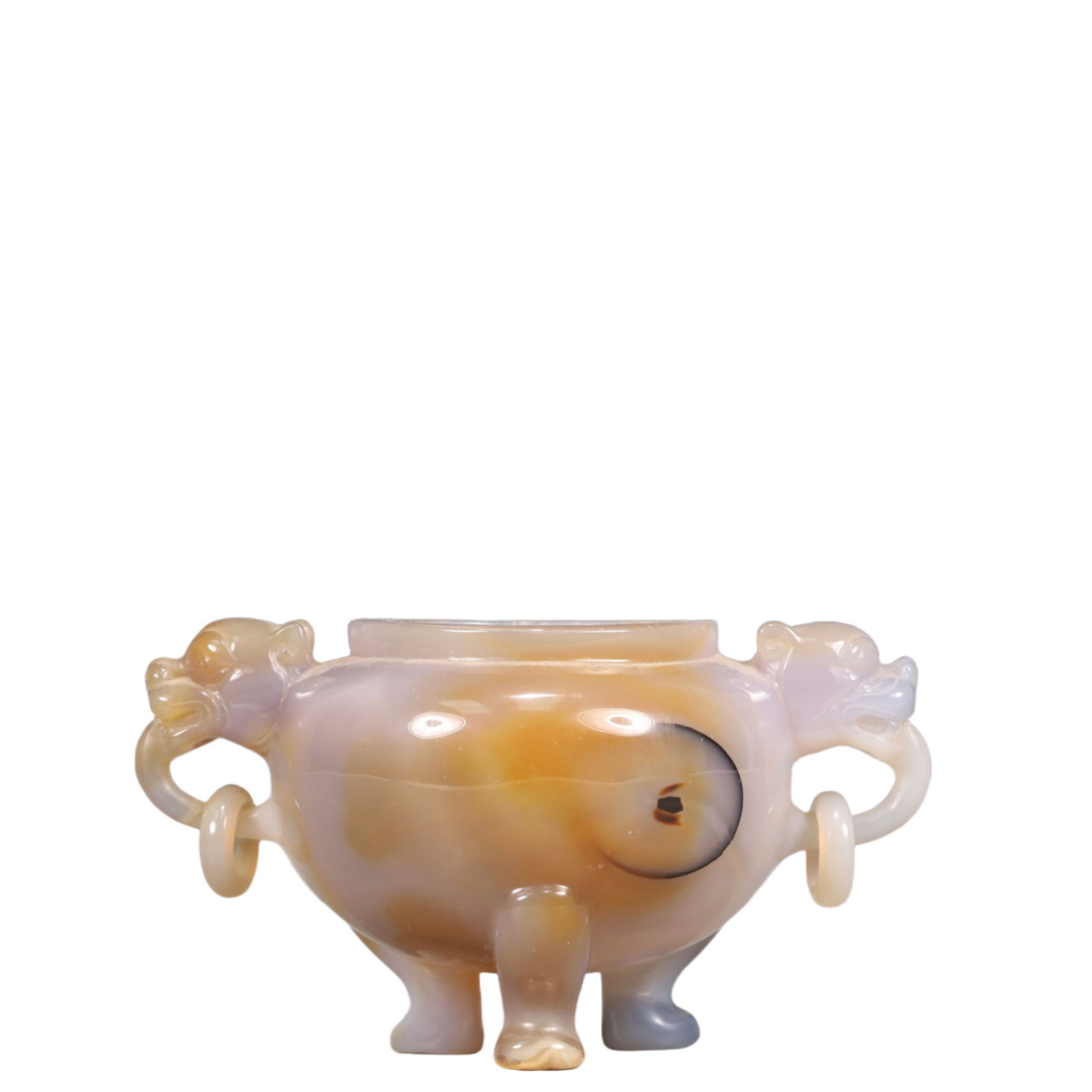 An Exquisite Agate Double-Ears and Tripod Censer (1 of 7)