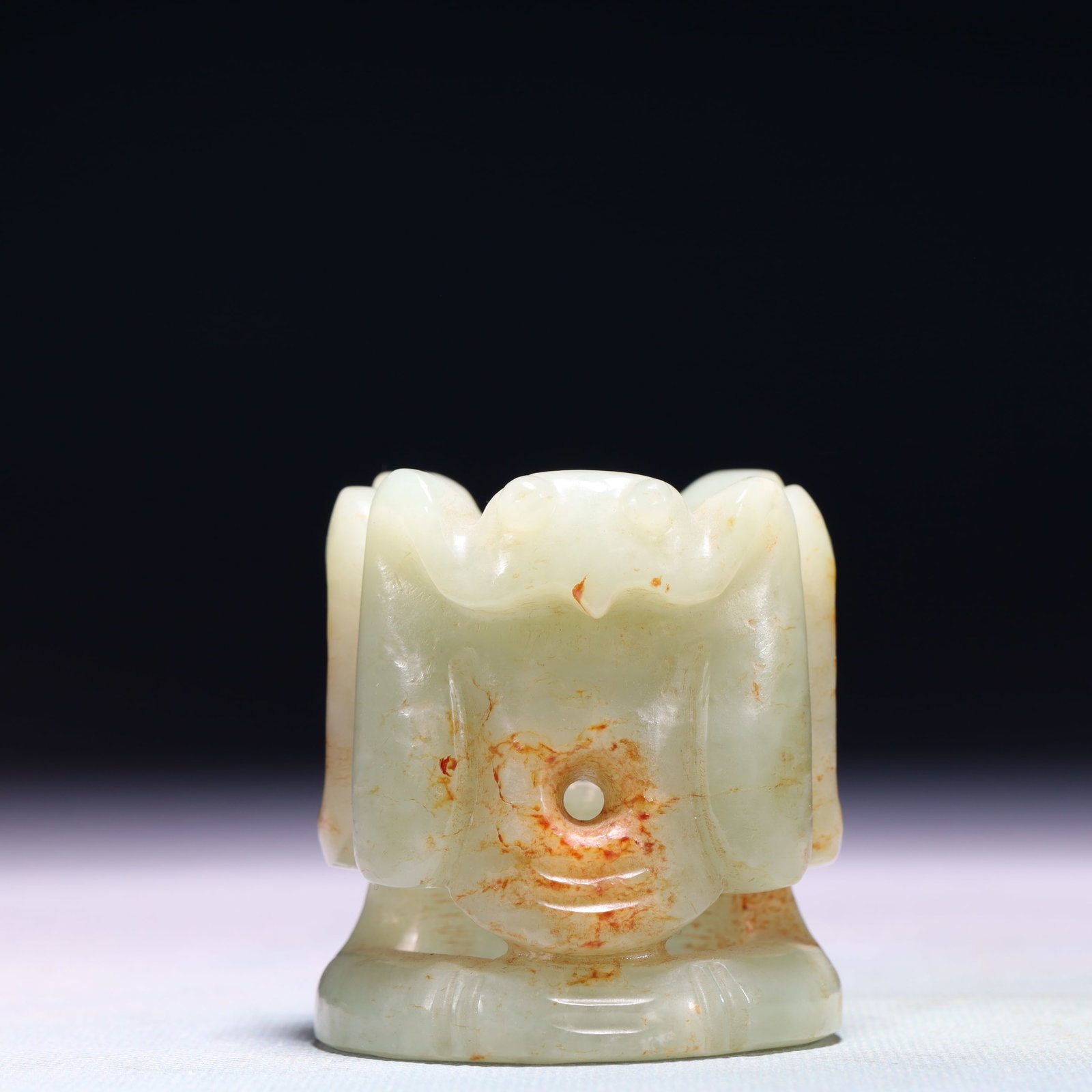 An Exquisite White Jade Beast Thumb Ring (1 of 6)
