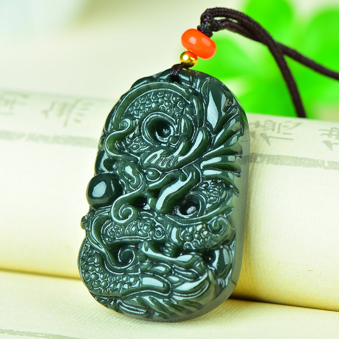 An Exquisite Sapphire Dragon Pattern Pendant - 4