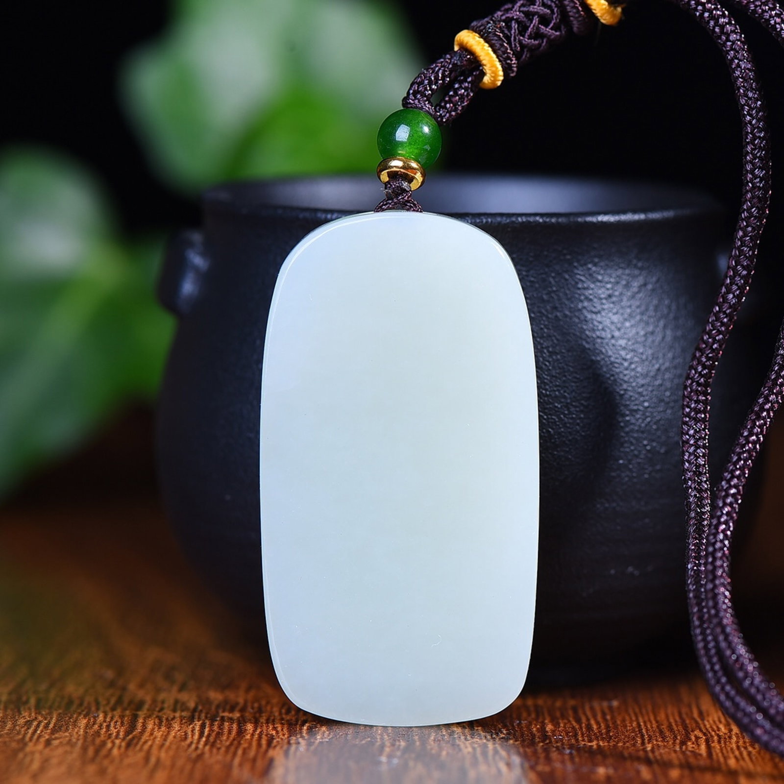 An Exquisite White Jade Beast-Face Pattern Pendant - 5