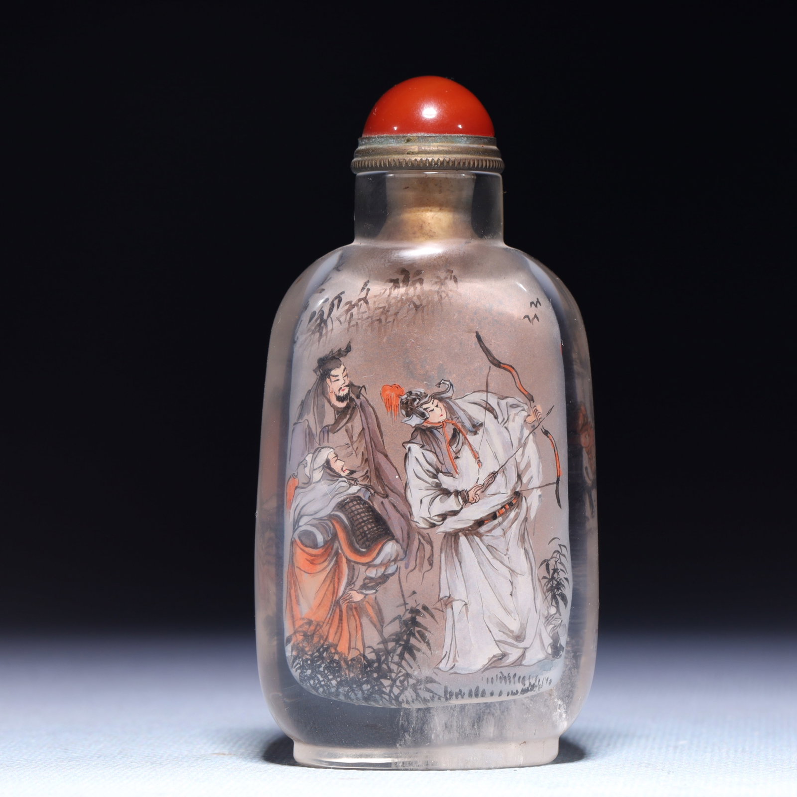 An Exquisite Glass Figure Pattern Snuff Bottle - 5