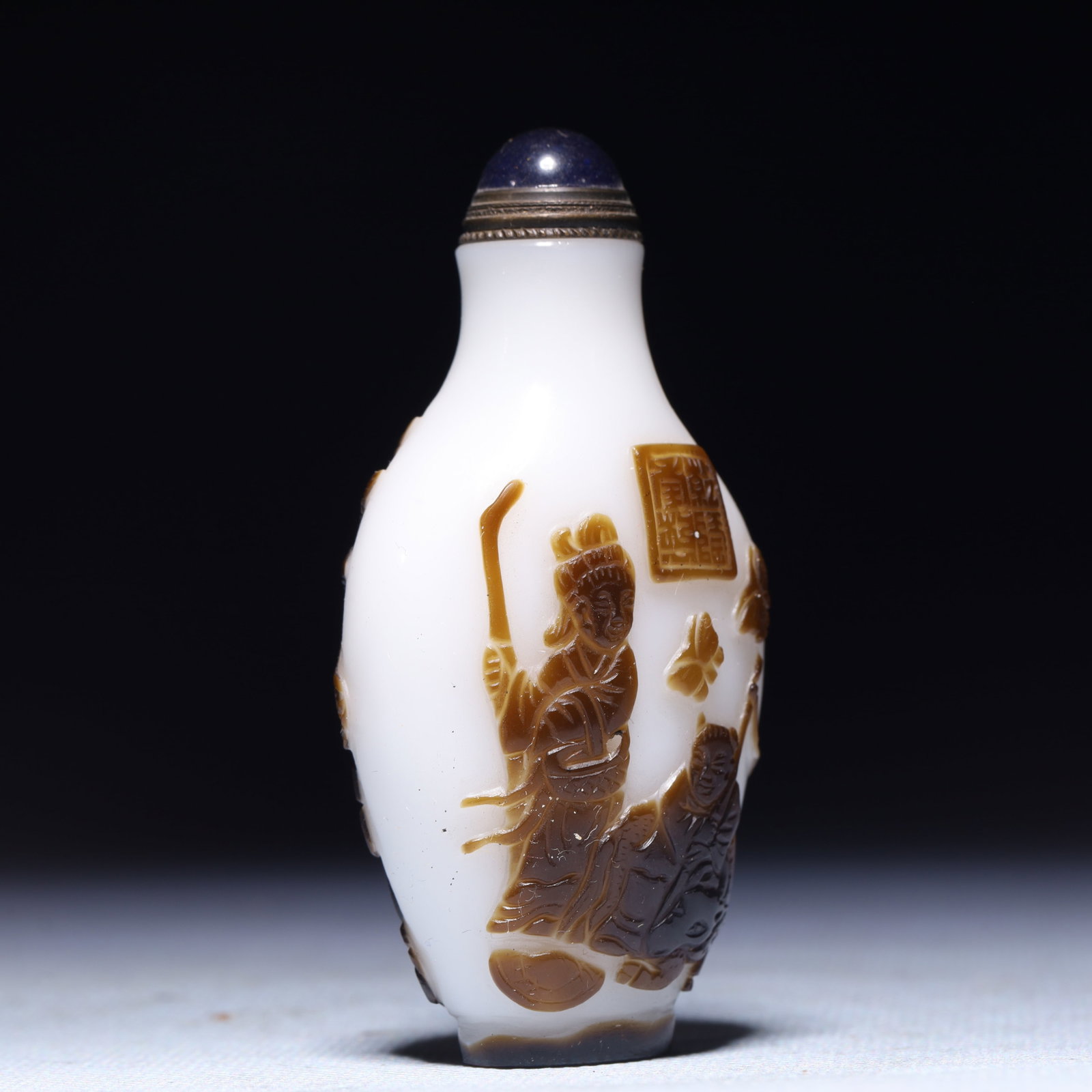 An Exquisite Glass Figure Pattern Snuff Bottle - 3