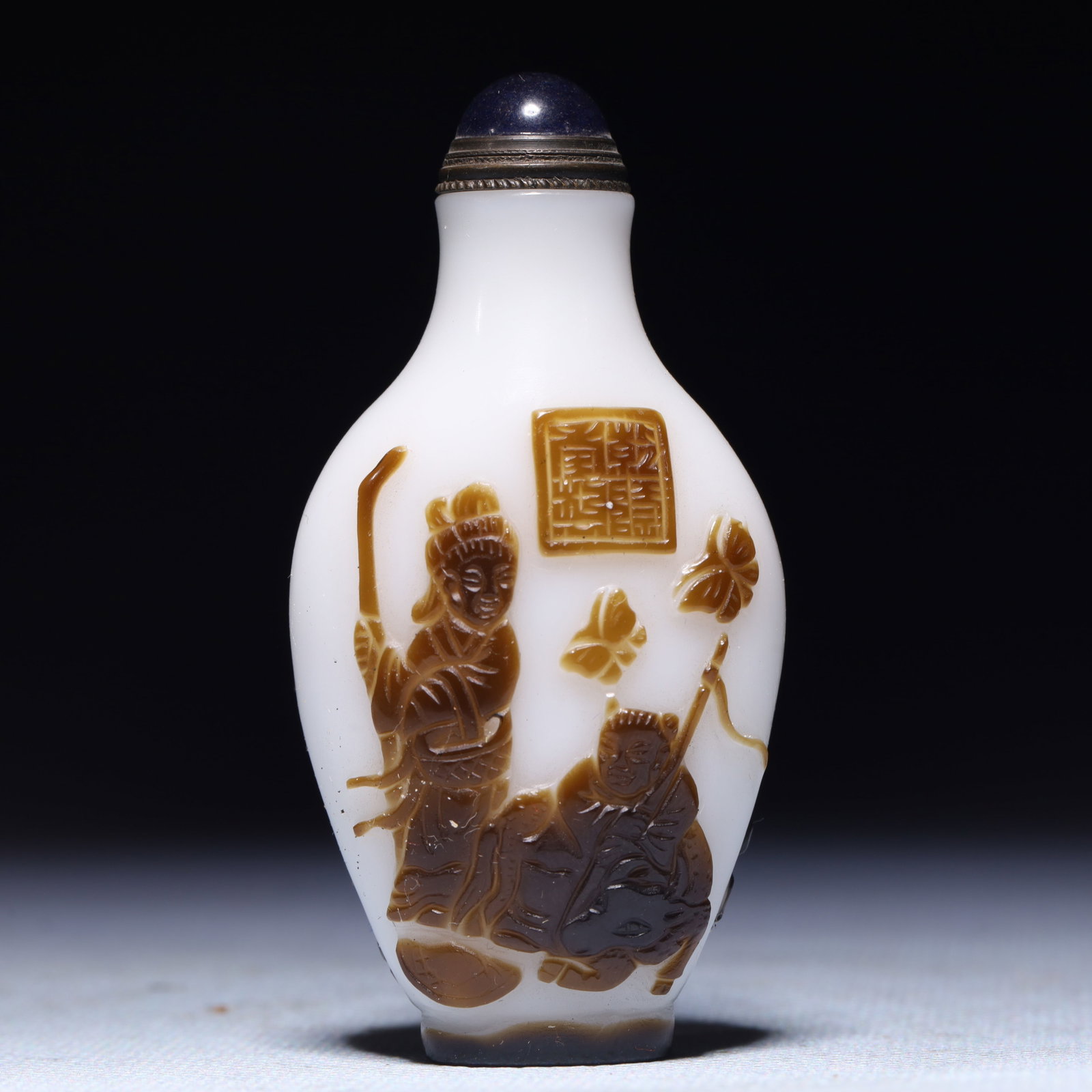 An Exquisite Glass Figure Pattern Snuff Bottle - 4