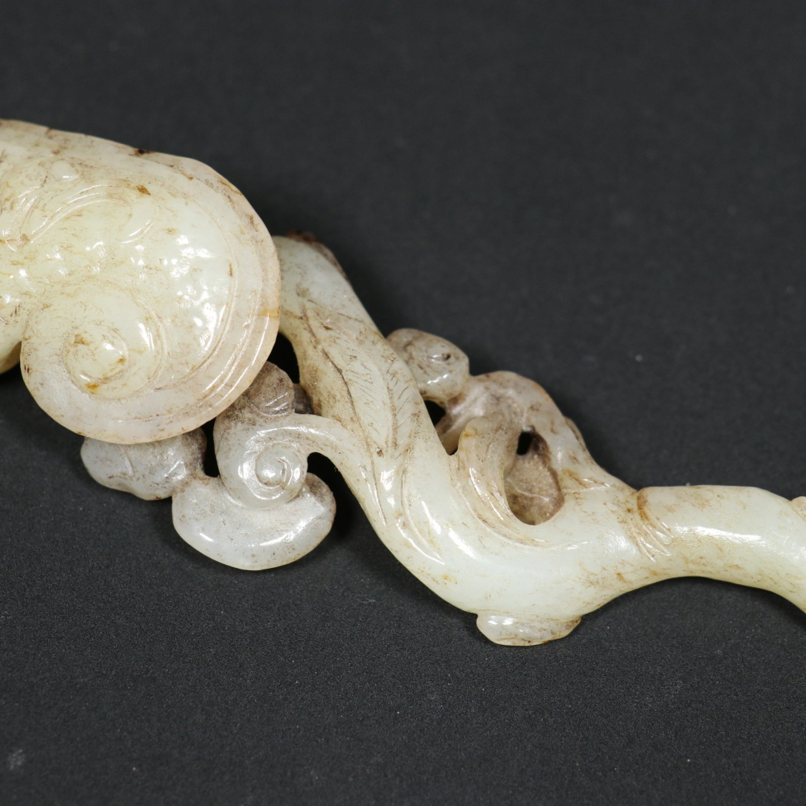 An Exquisite White Jade Ganoderma lucidum Pattern Ruyi - 5