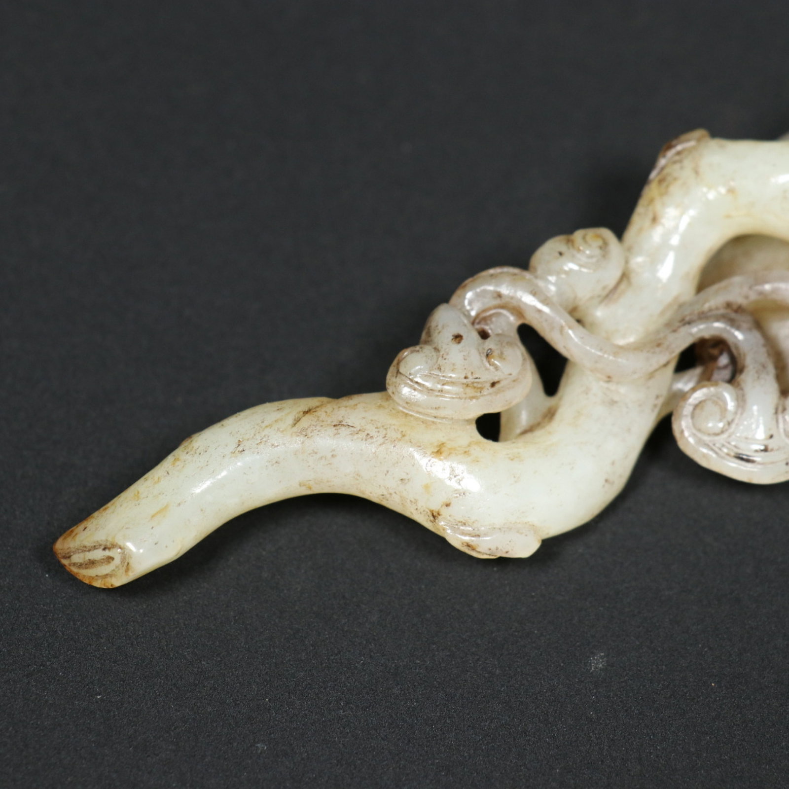 An Exquisite White Jade Ganoderma lucidum Pattern Ruyi - 8