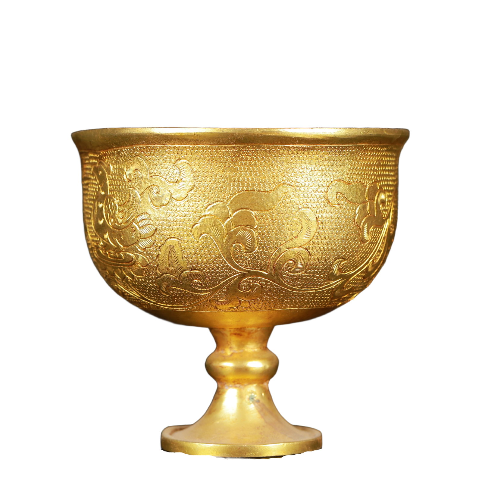 An Exquisite Gilt Bronze Phoenix Pattern Cup - 3