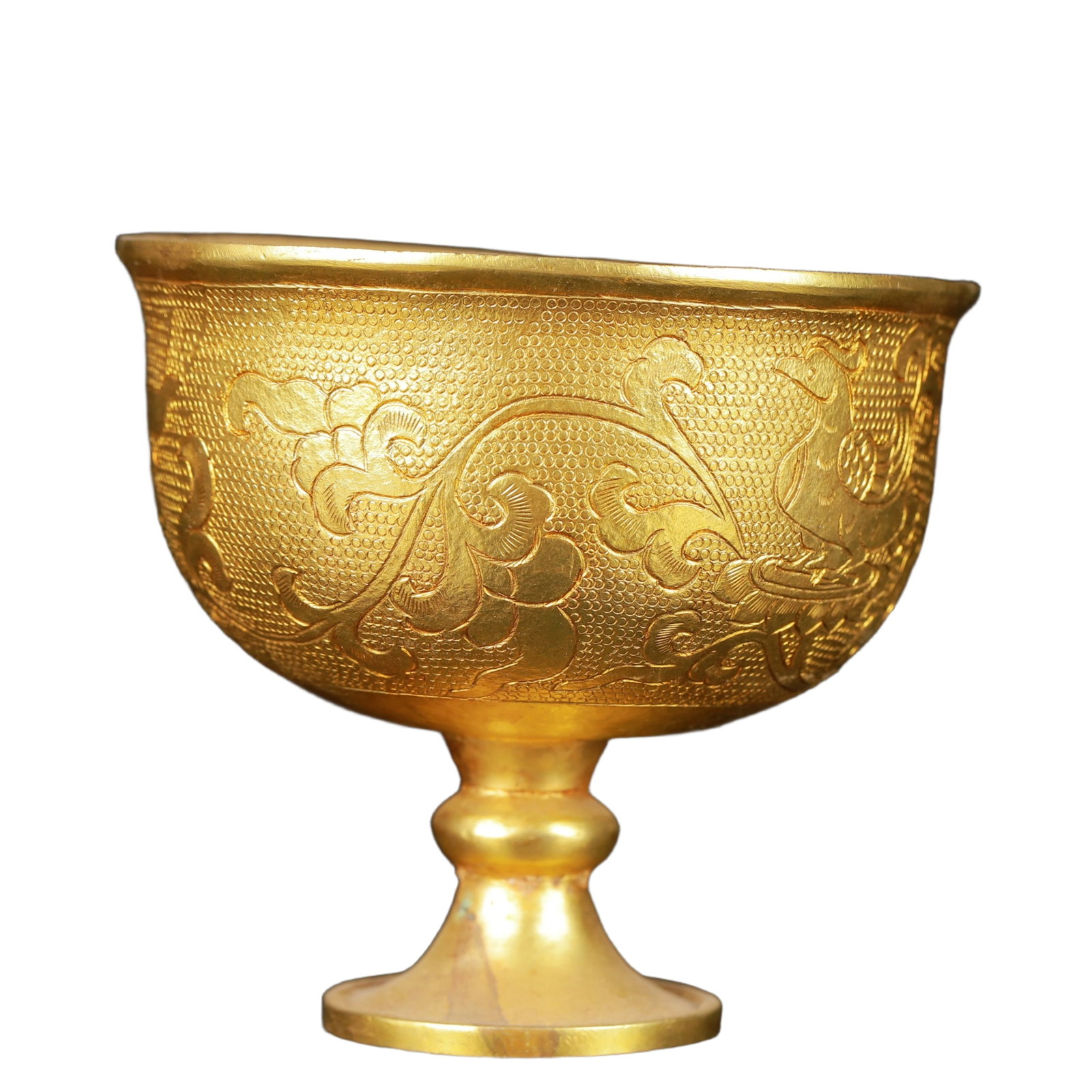An Exquisite Gilt Bronze Phoenix Pattern Cup - 4