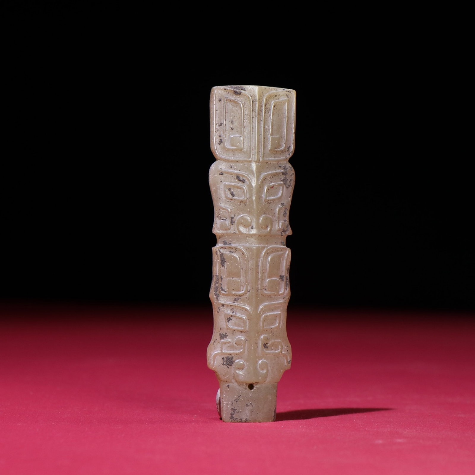 White Jade Beast-Face Pattern Pendant - 3