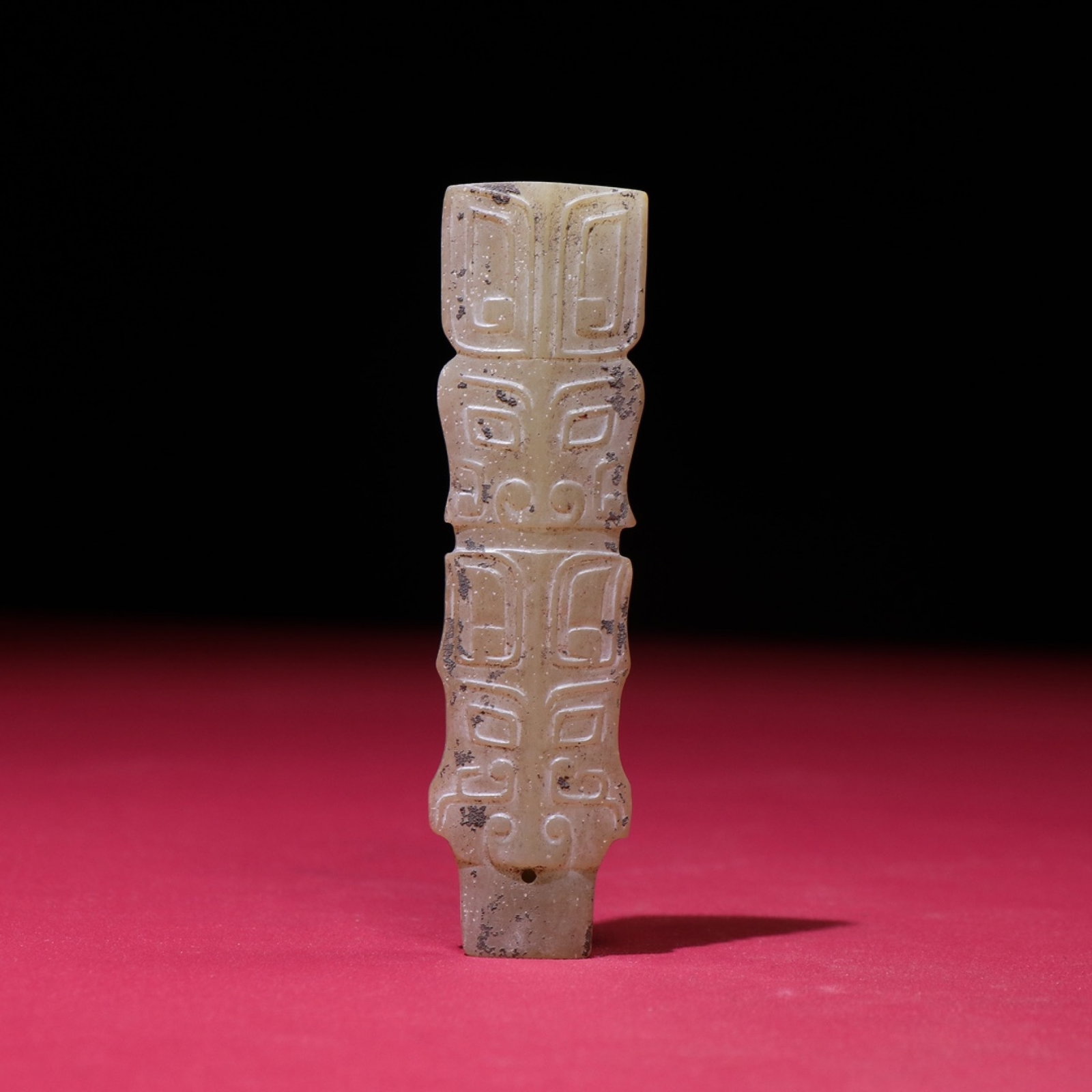 White Jade Beast-Face Pattern Pendant - 5