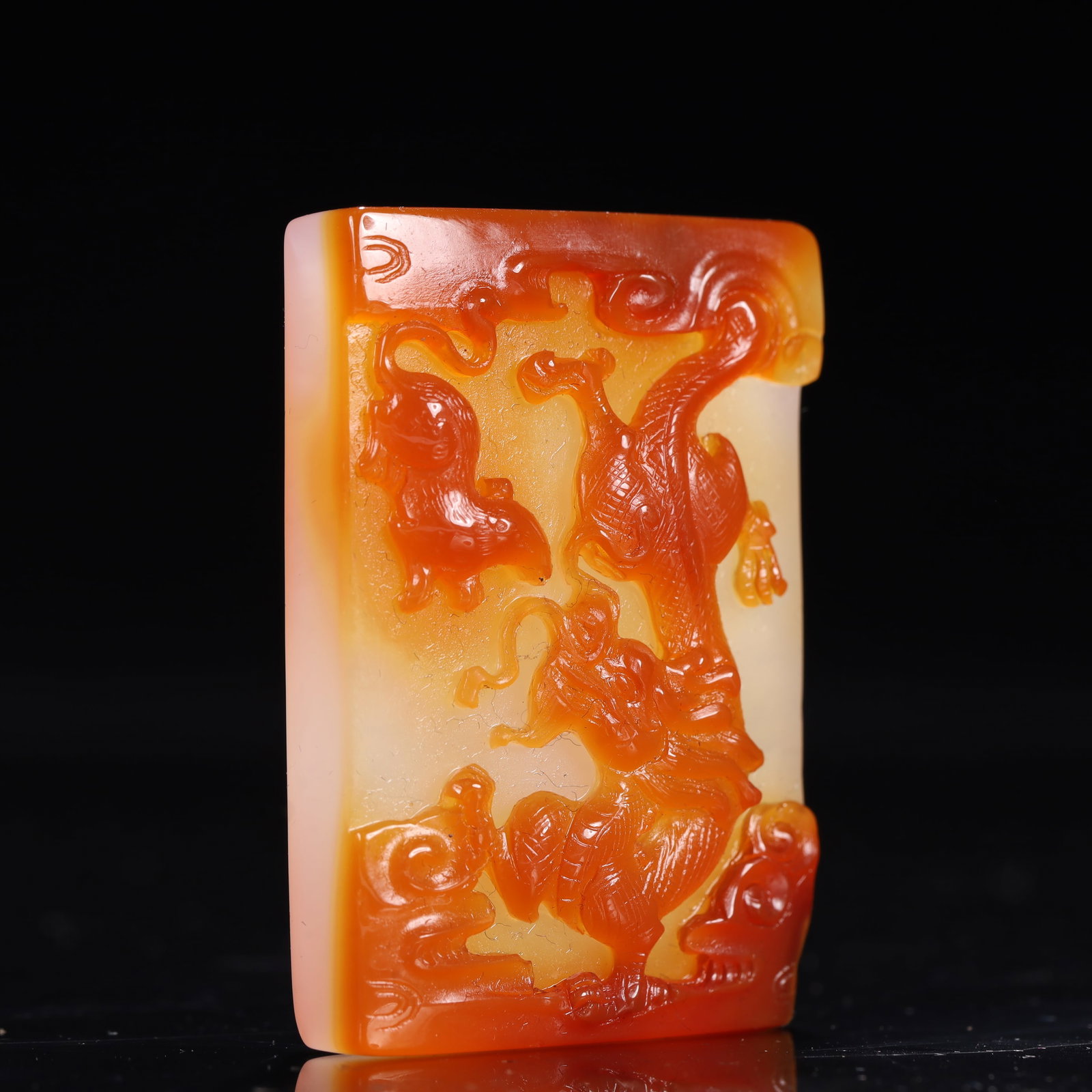An Exquisite Agate Dragon Pattern Pendant - 4