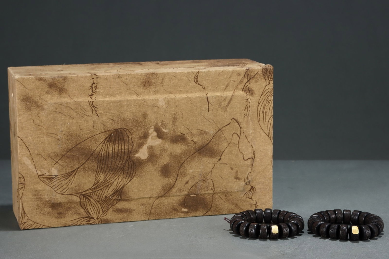 A Pair of Rare Eaglewood Bracelets,with Sanskrit (1 of 8)