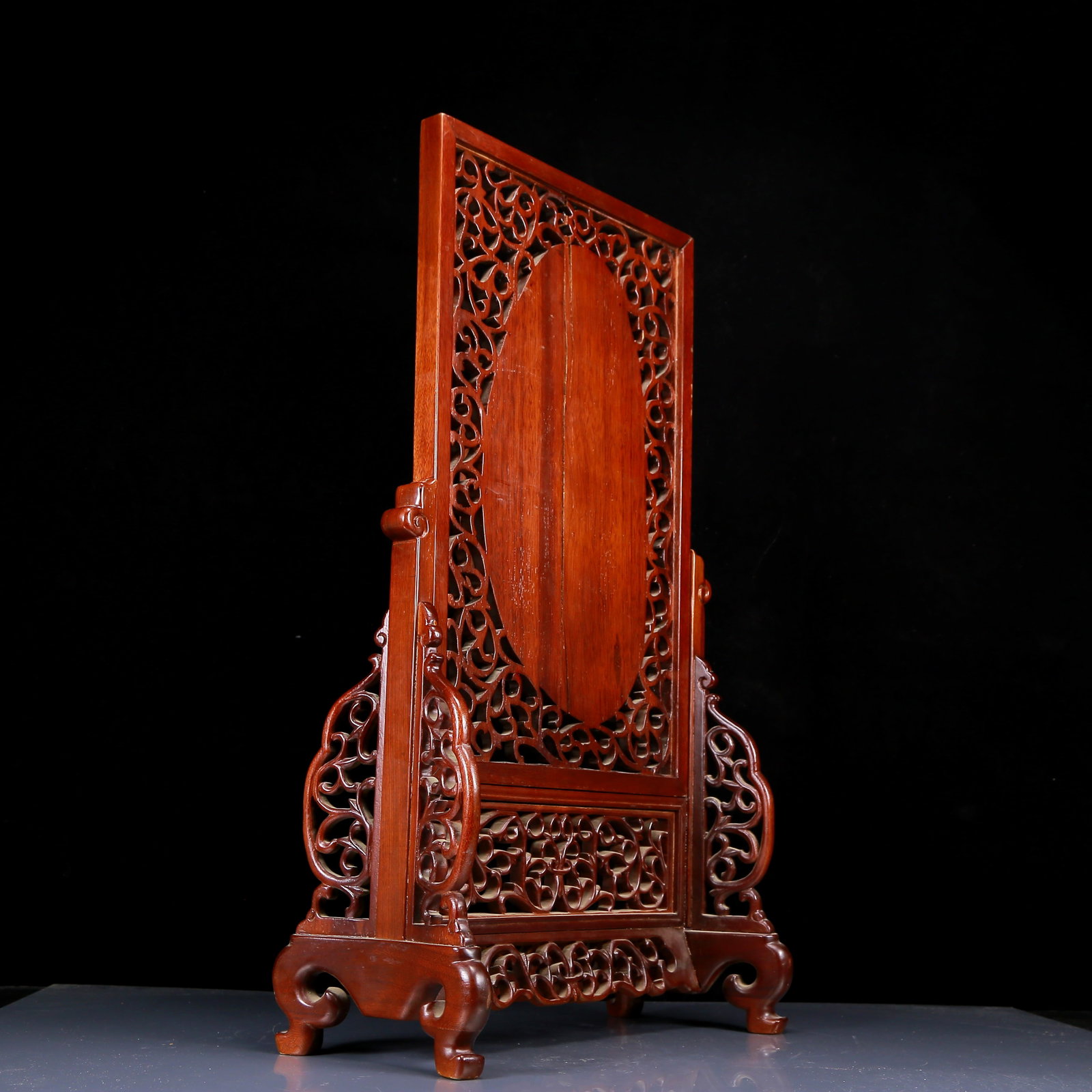 A Huge White Jade Landscape and Figure Pattern Table Screen - 8
